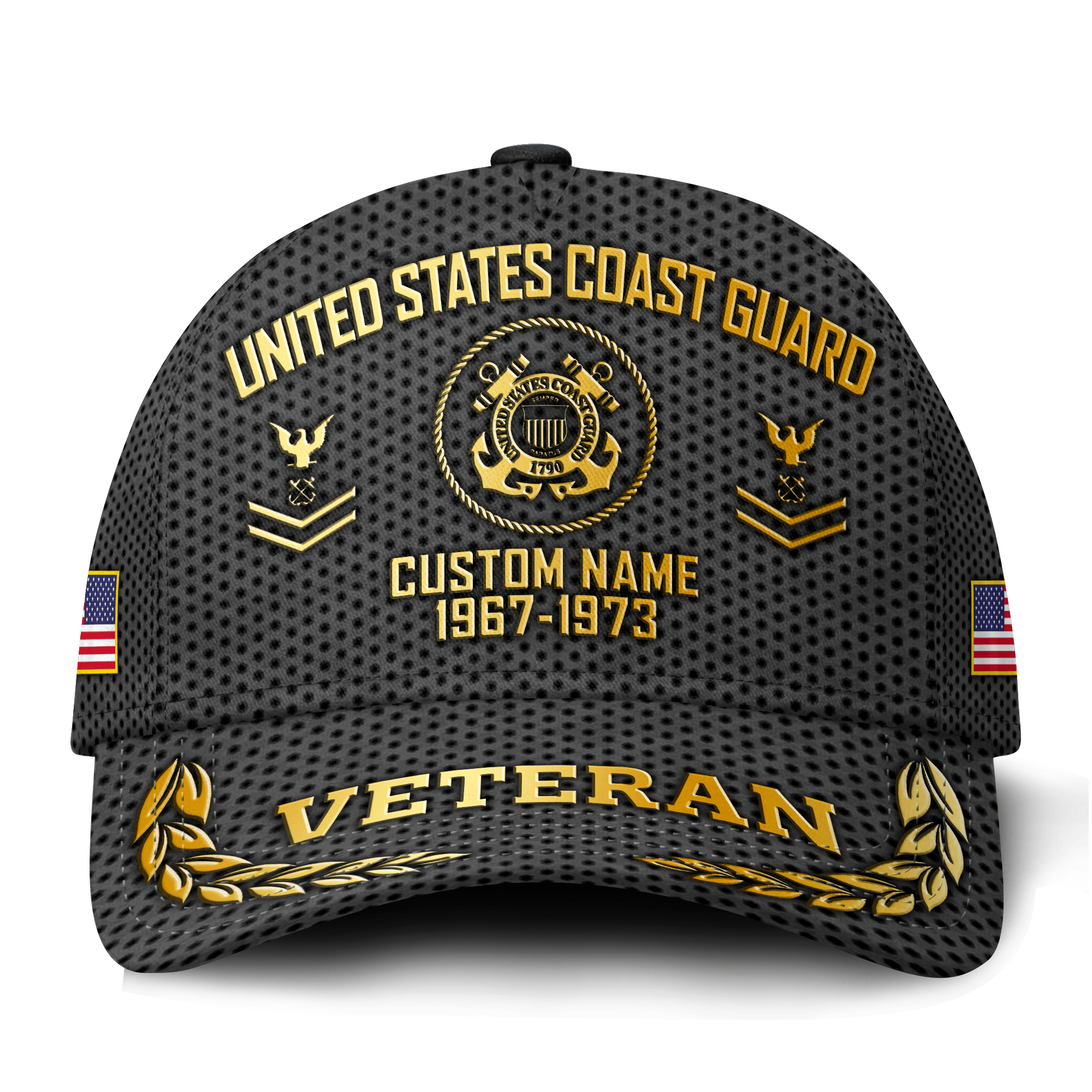 Premium Custom USCG Veteran Hat VPVC021365, Cap For Coast Guard Veterans, Gifts For Veterans Day, Father’s Day