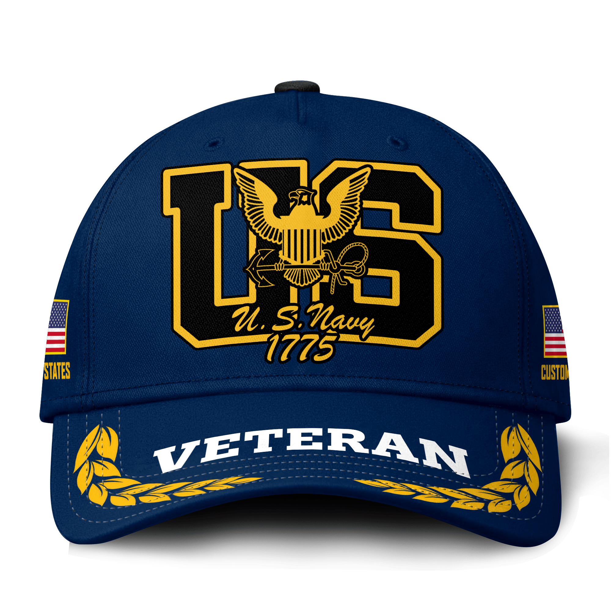 Premium Custom US Navy Veteran Hat VPVC021372, Cap For Navy Veterans, Gifts For Veterans Day, Father’s Day