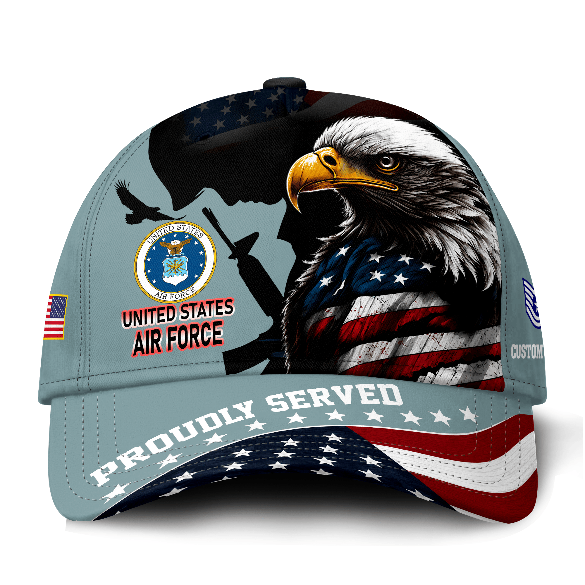 Premium Custom USAF Veteran Hat VPVC021384, Cap For Air Force Veterans, Gifts For Veterans Day, Father’s Day