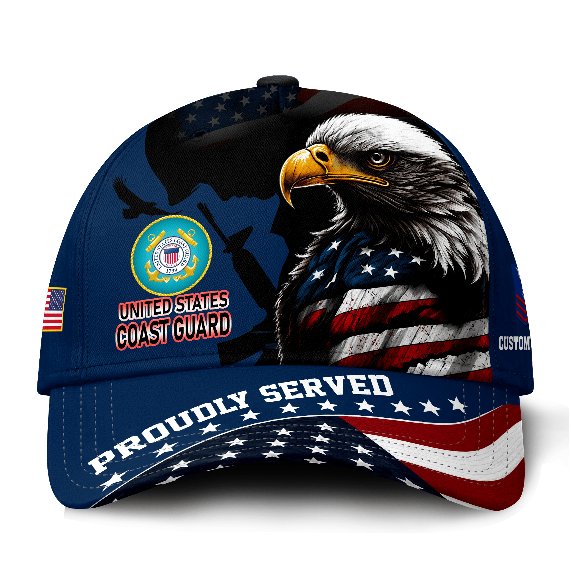 Premium Custom USCG Veteran Hat VPVC021385, Cap For Coast Guard Veterans, Gifts For Veterans Day, Father’s Day