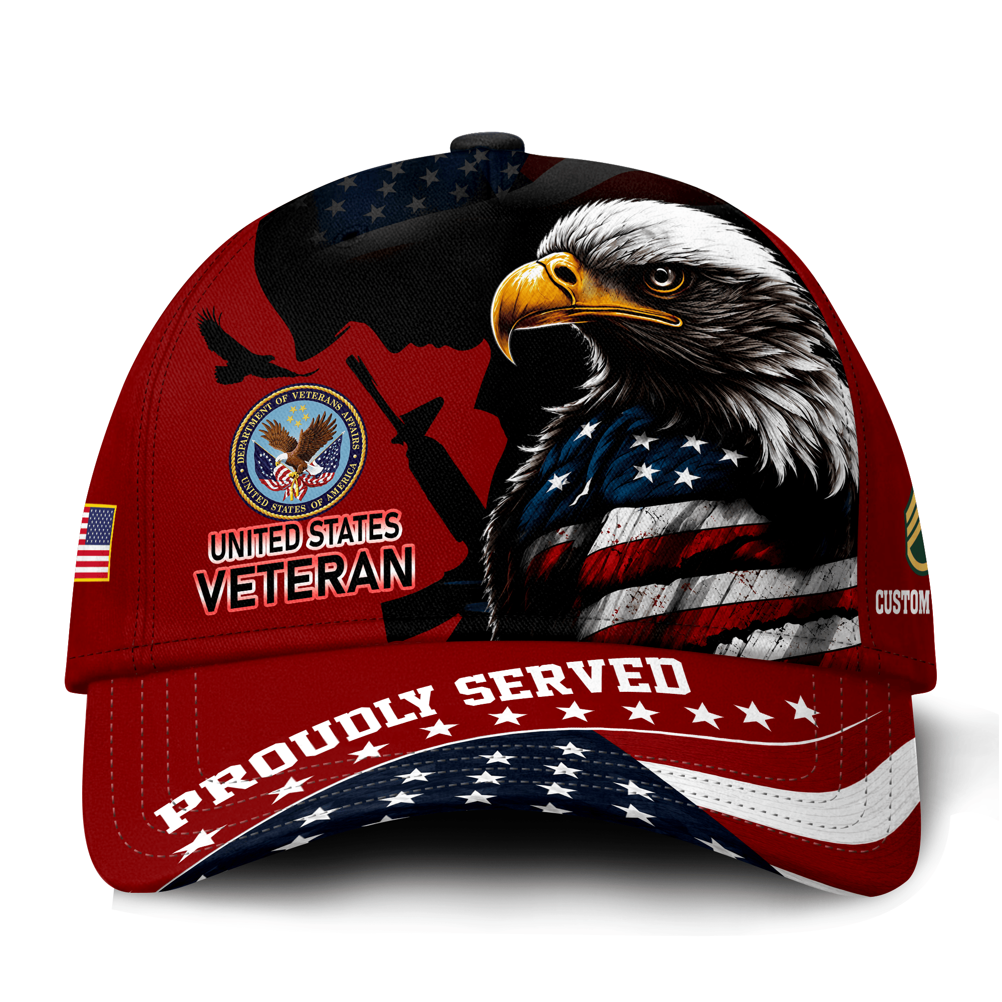 Premium Custom US Veteran Hat VPVC021387, Cap For US Veterans, Gifts For Veterans Day, Father’s Day