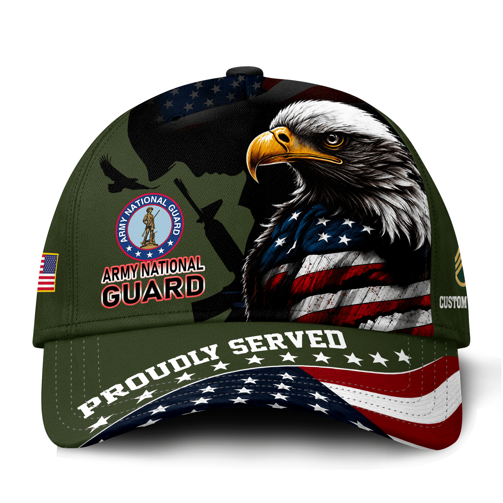 Premium Custom Army National Guard Veteran Hat VPVC021388, Cap For Army National Guard Veteran, Gifts For Veterans Day, Father’s Day
