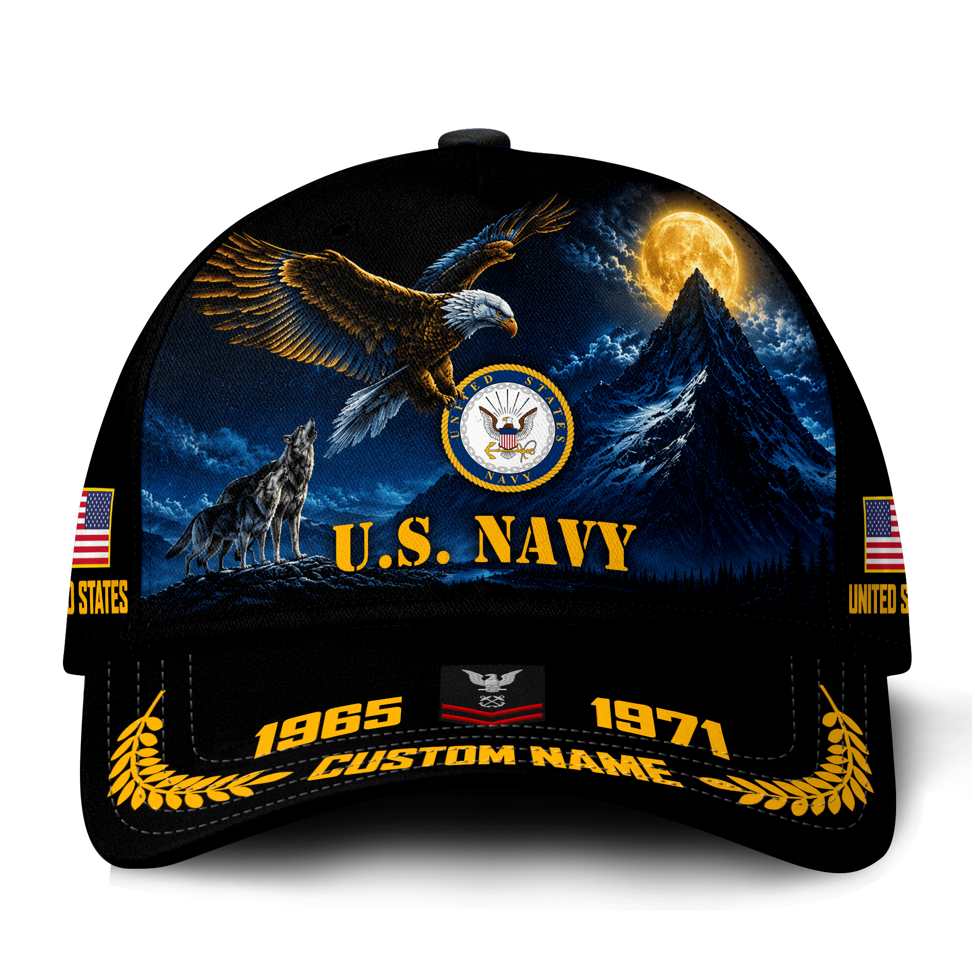 Premium Custom US Navy Veteran Hat VPVC021402, Cap For Navy Veterans, Gifts For Veterans Day, Father’s Day