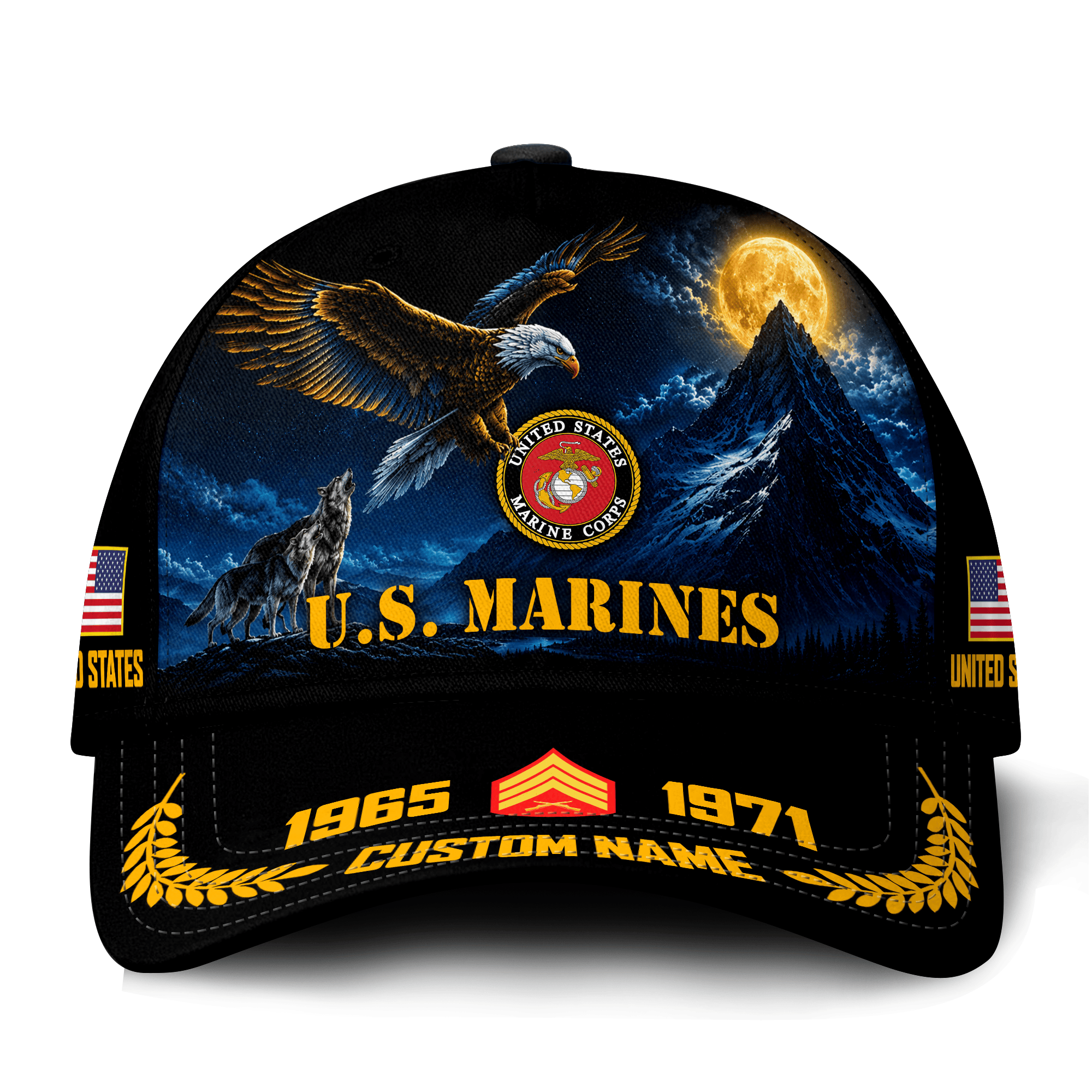 Premium Custom USMC Veteran Hat VPVC021403, Cap For Marine Veterans, Gifts For Veterans Day, Father’s Day