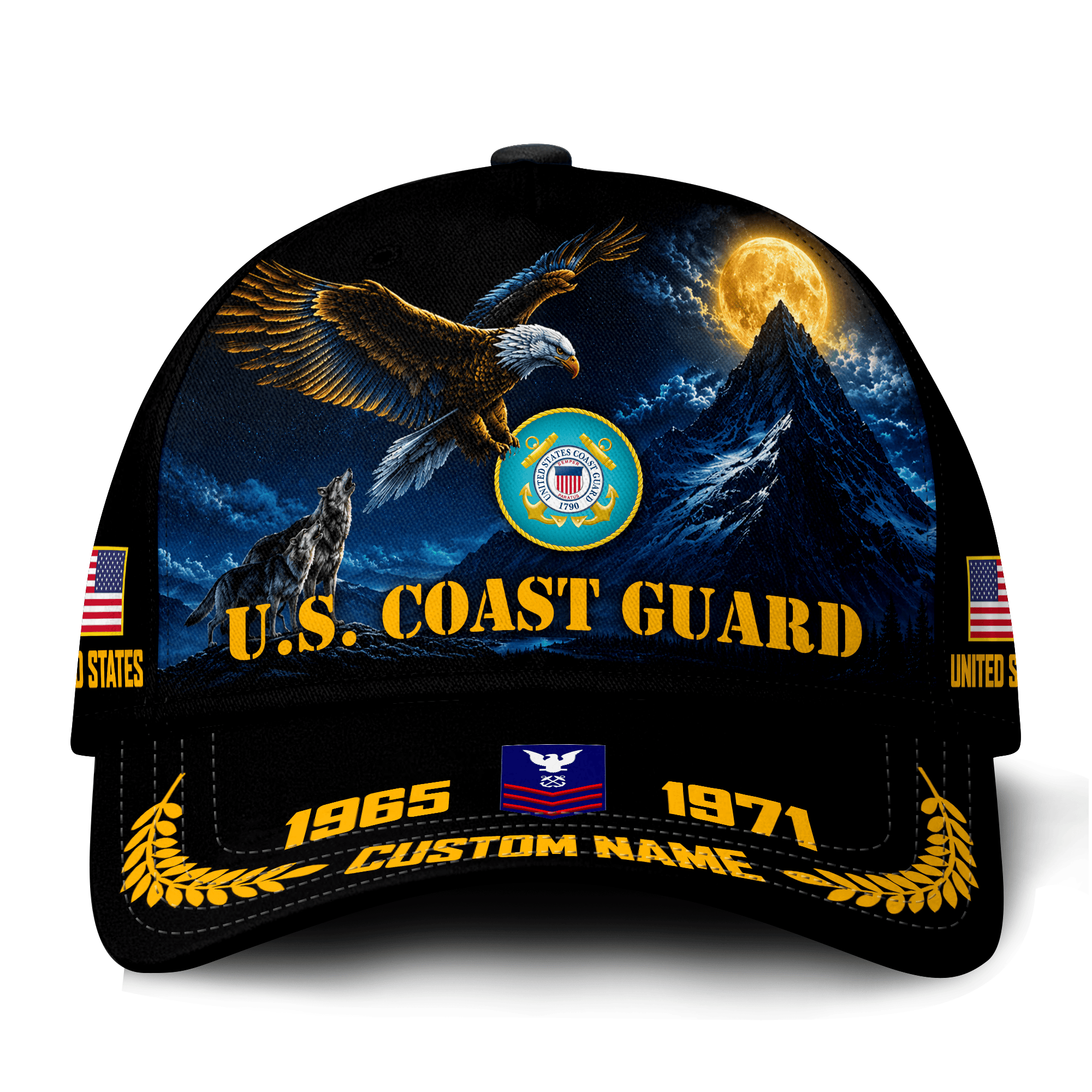 Premium Custom USCG Veteran Hat VPVC021405, Cap For Coast Guard Veterans, Gifts For Veterans Day, Father’s Day