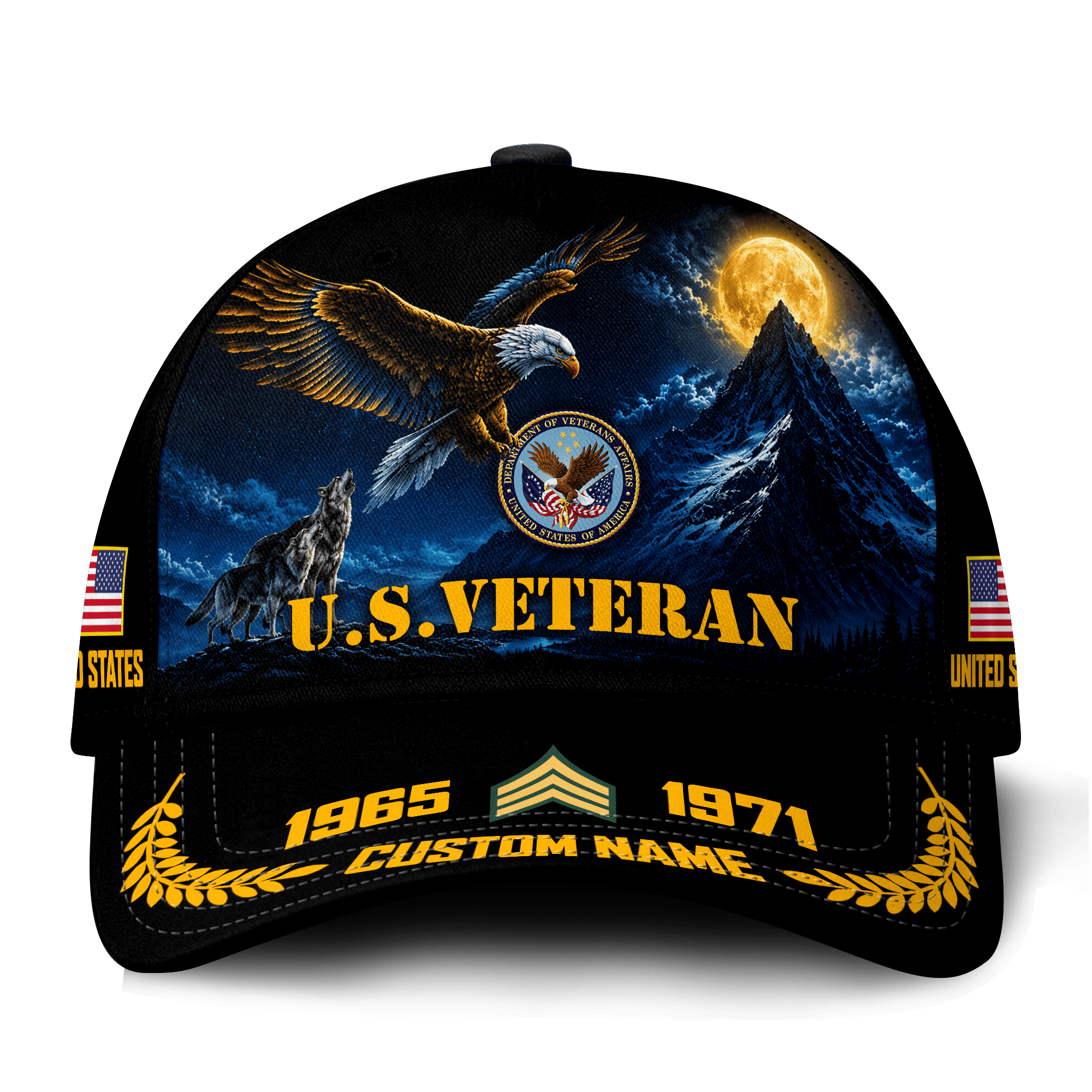 Premium Custom US Veteran Hat VPVC021407, Cap For US Veterans, Gifts For Veterans Day, Father’s Day