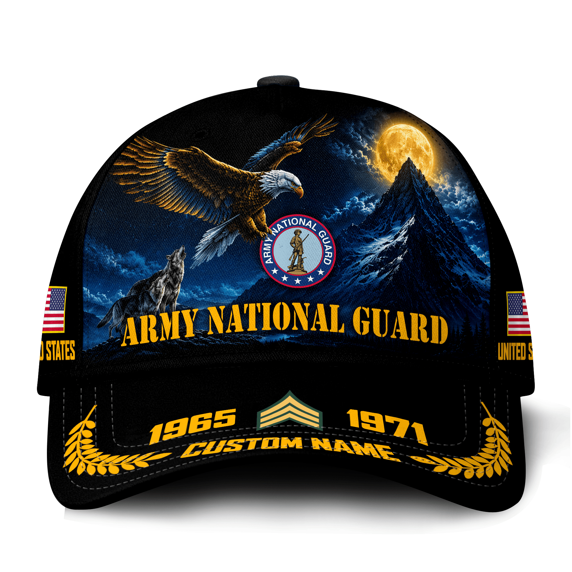 Premium Custom Army National Guard Veteran Hat VPVC021408, Cap For Army National Guard Veteran, Gifts For Veterans Day, Father’s Day