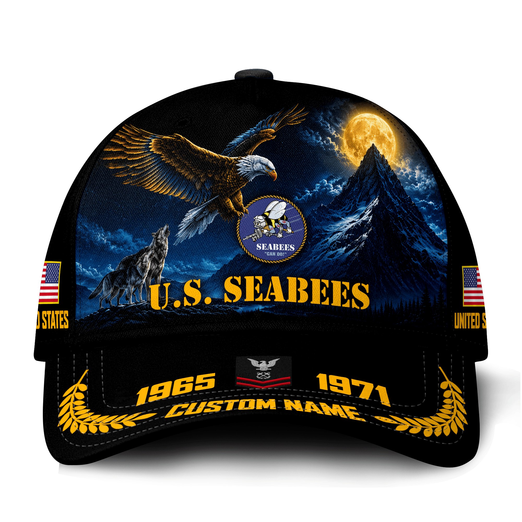 Premium Custom US Seabees Veteran Hat VPVC021409, Cap For Seabees Veteran, Gifts For Veterans Day, Father’s Day
