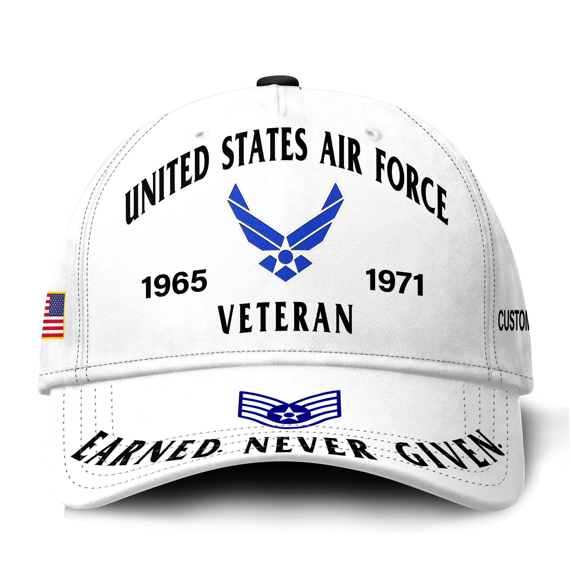 Premium Custom USAF Veteran Hat VPVC021414, Cap For Air Force Veterans, Gifts For Veterans Day, Father’s Day