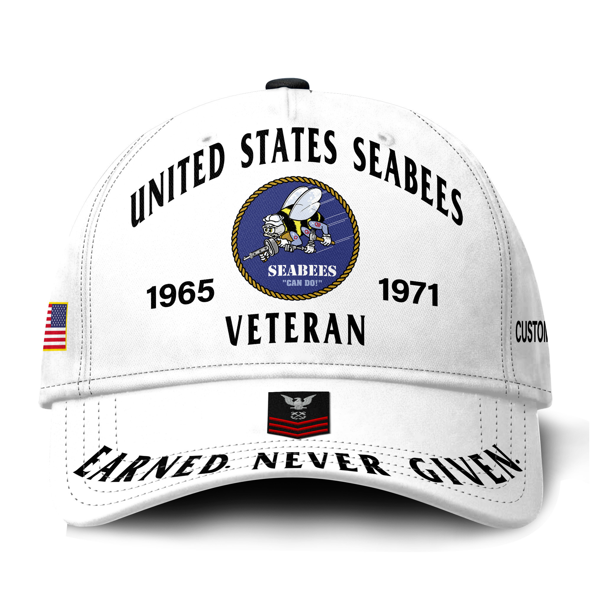 Premium Custom US Seabees Veteran Hat VPVC021419, Cap For Seabees Veteran, Gifts For Veterans Day, Father’s Day