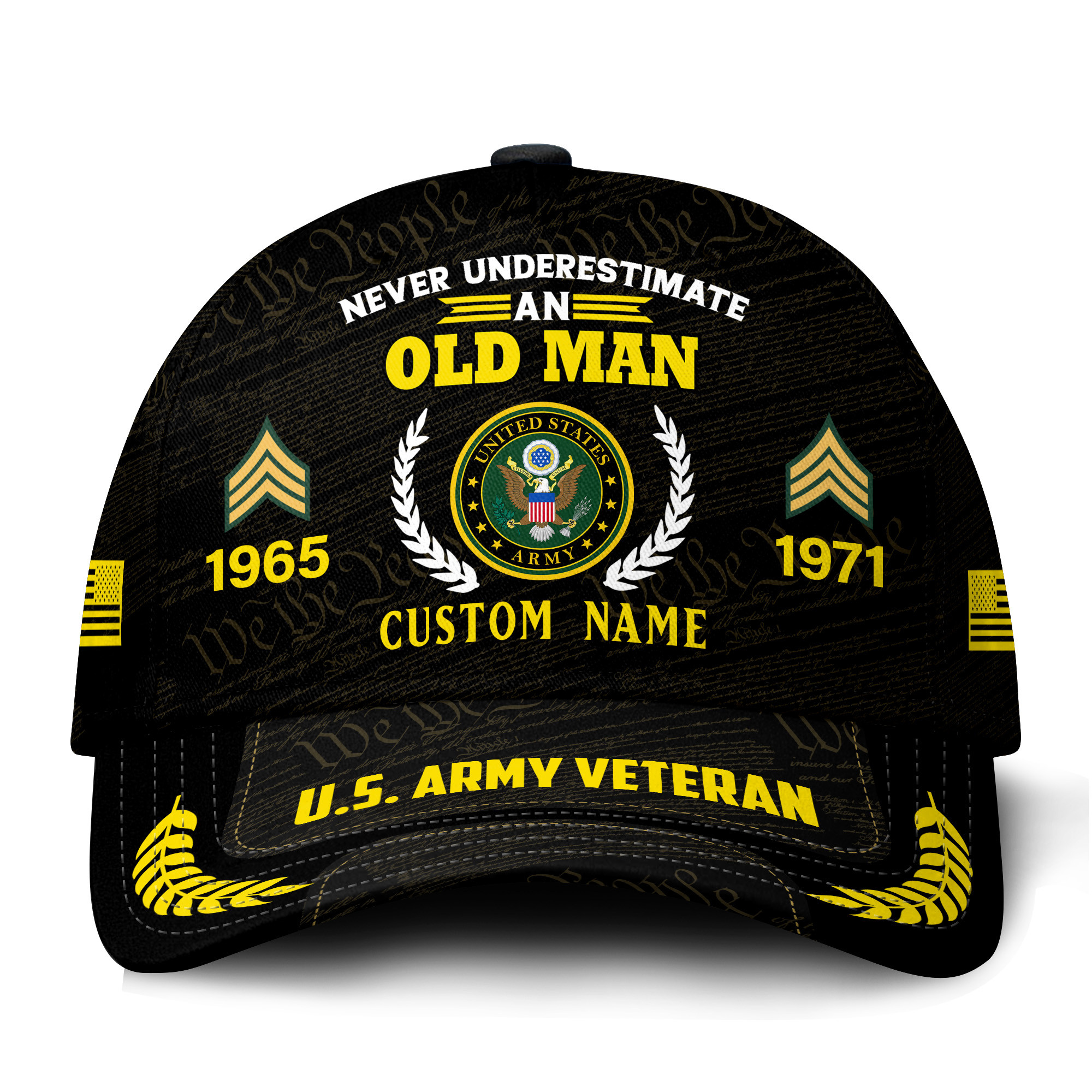 Premium Custom US Army Veteran Hat VPVC021421, Cap For Army Veterans, Gifts For Veterans Day, Father’s Day
