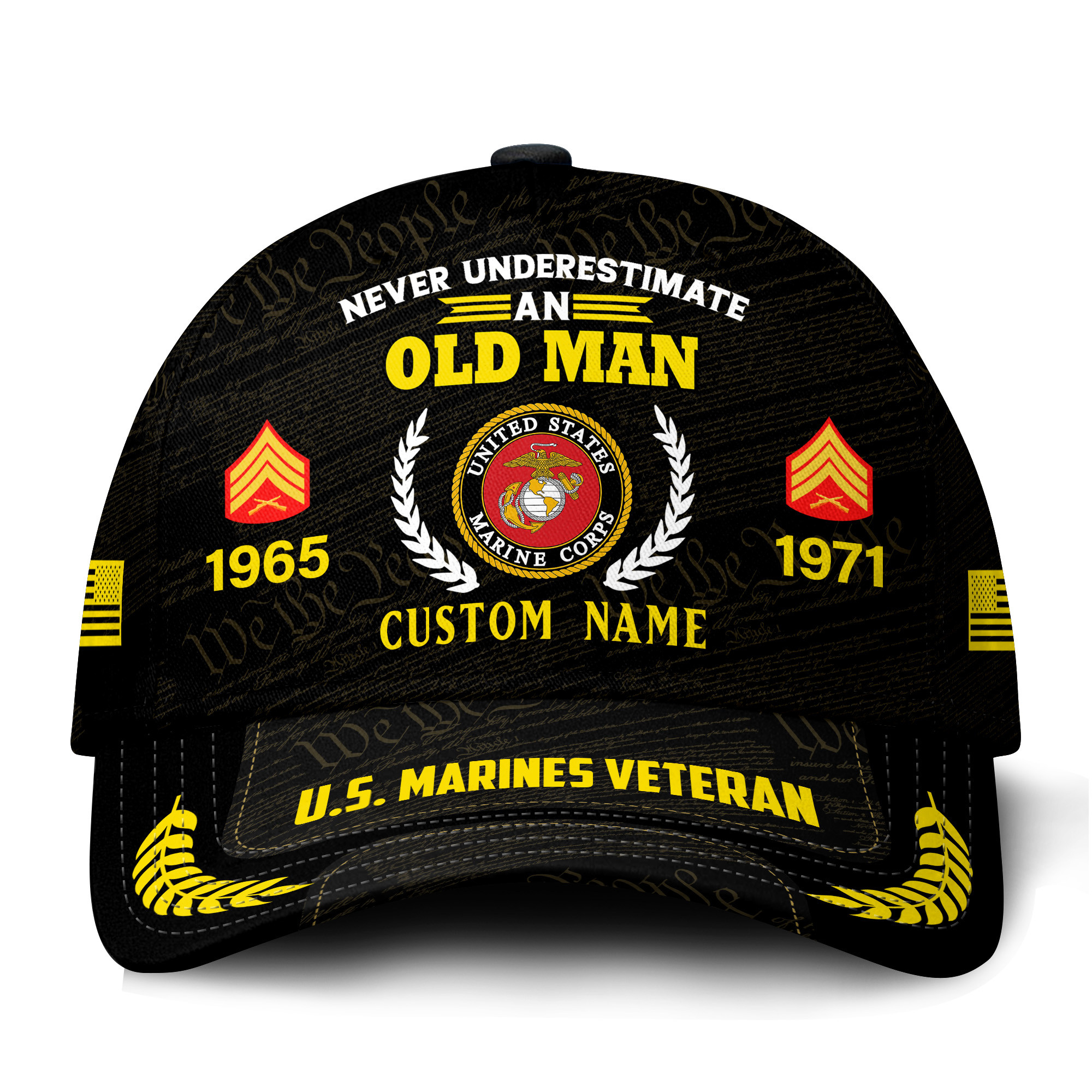 Premium Custom USMC Veteran Hat VPVC021423, Cap For Marine Veterans, Gifts For Veterans Day, Father’s Day
