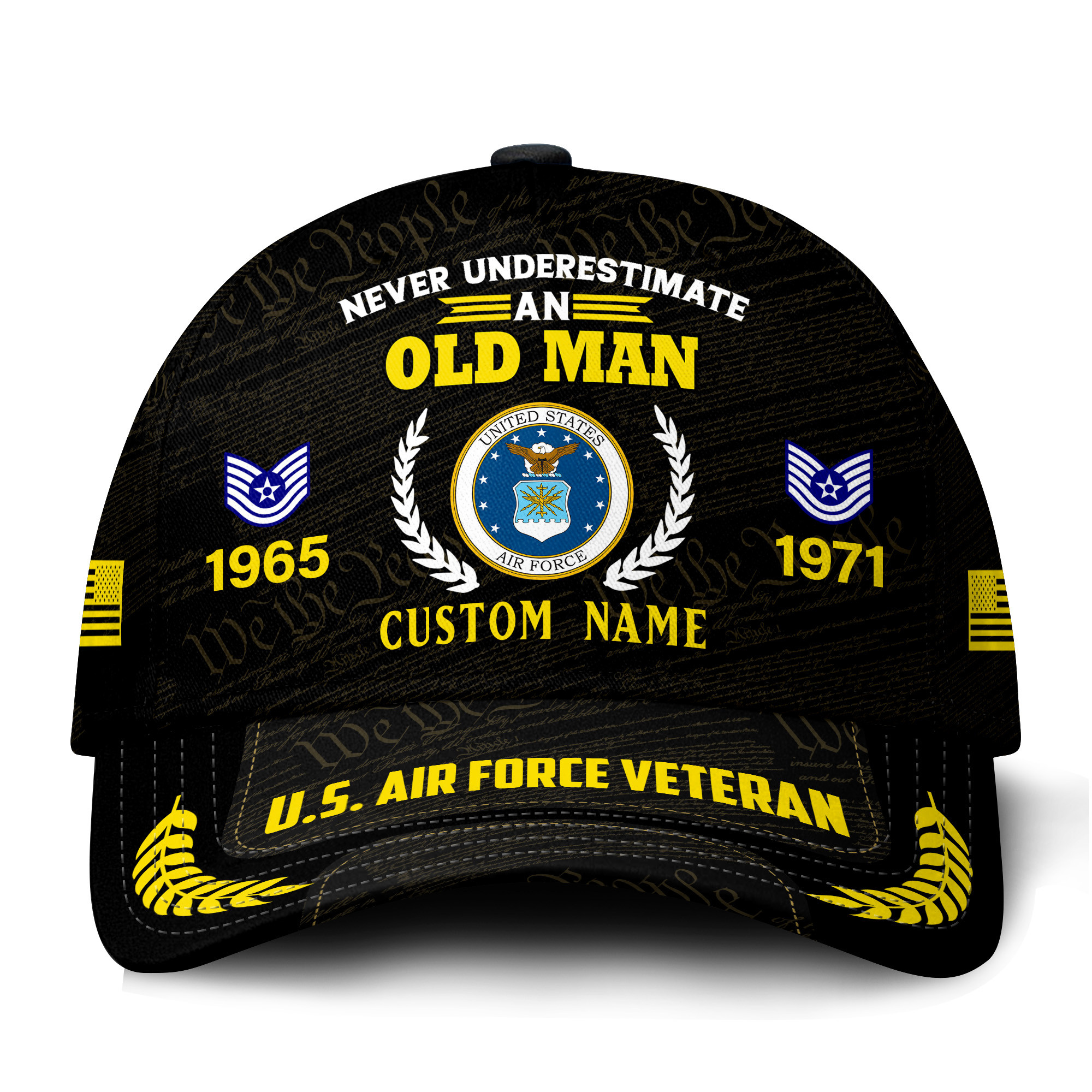 Premium Custom USAF Veteran Hat VPVC021424, Cap For Air Force Veterans, Gifts For Veterans Day, Father’s Day