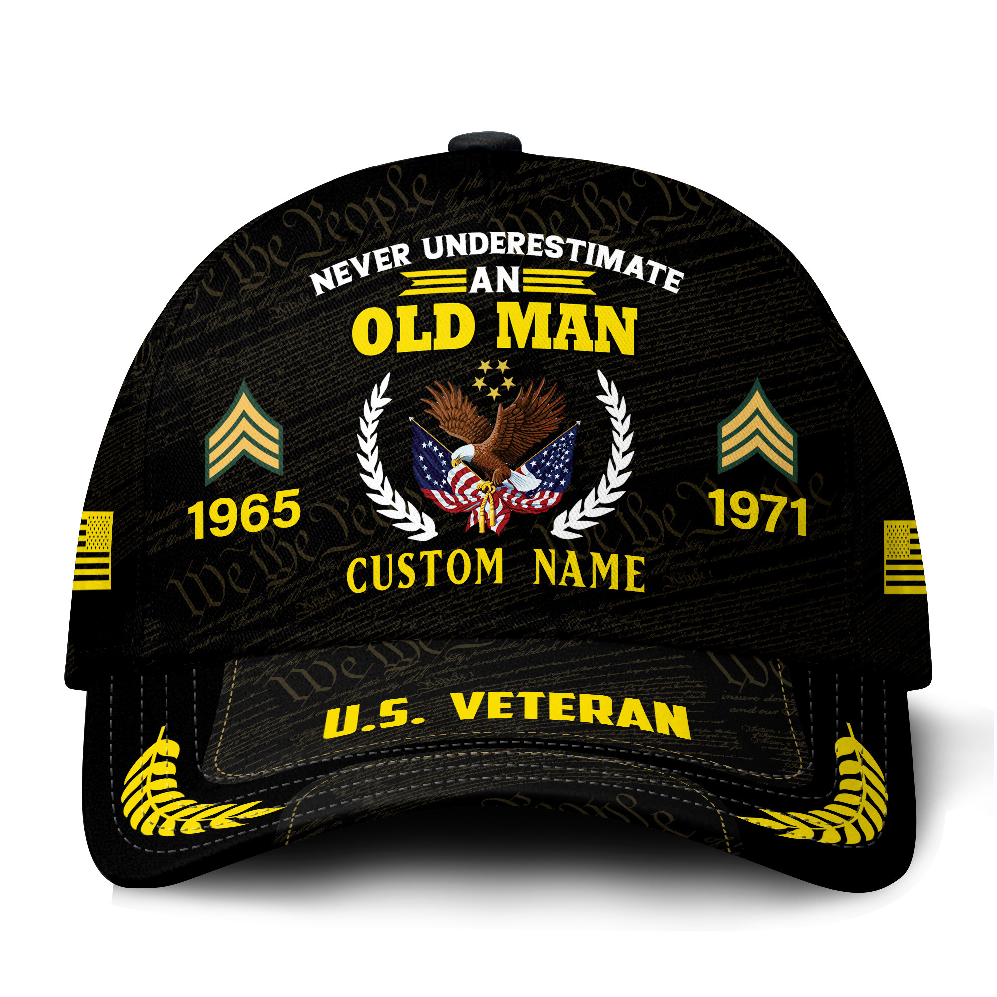 Premium Custom US Veteran Hat VPVC021427, Cap For US Veterans, Gifts For Veterans Day, Father’s Day
