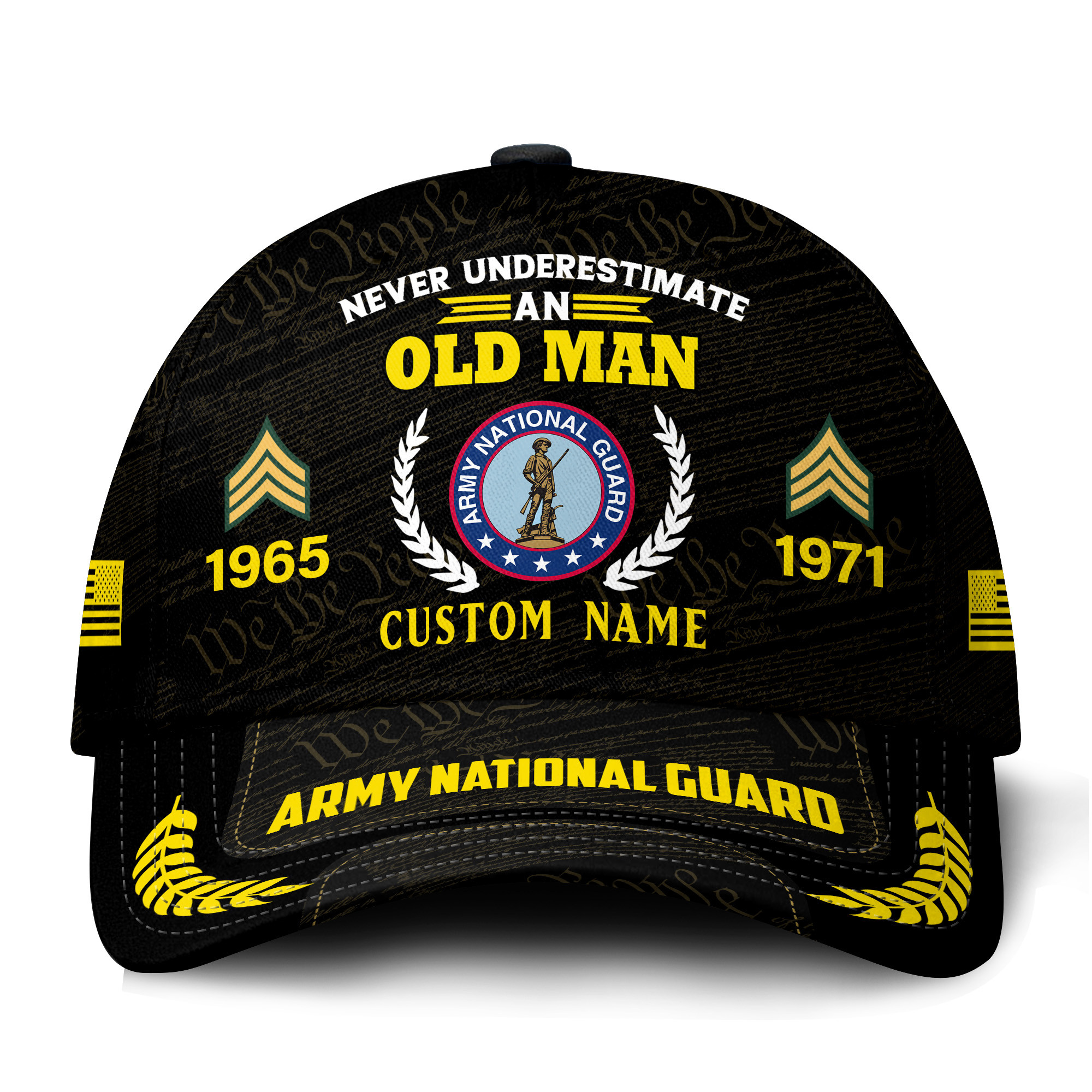 Premium Custom Army National Guard Veteran Hat VPVC021428, Cap For Army National Guard Veteran, Gifts For Veterans Day, Father’s Day