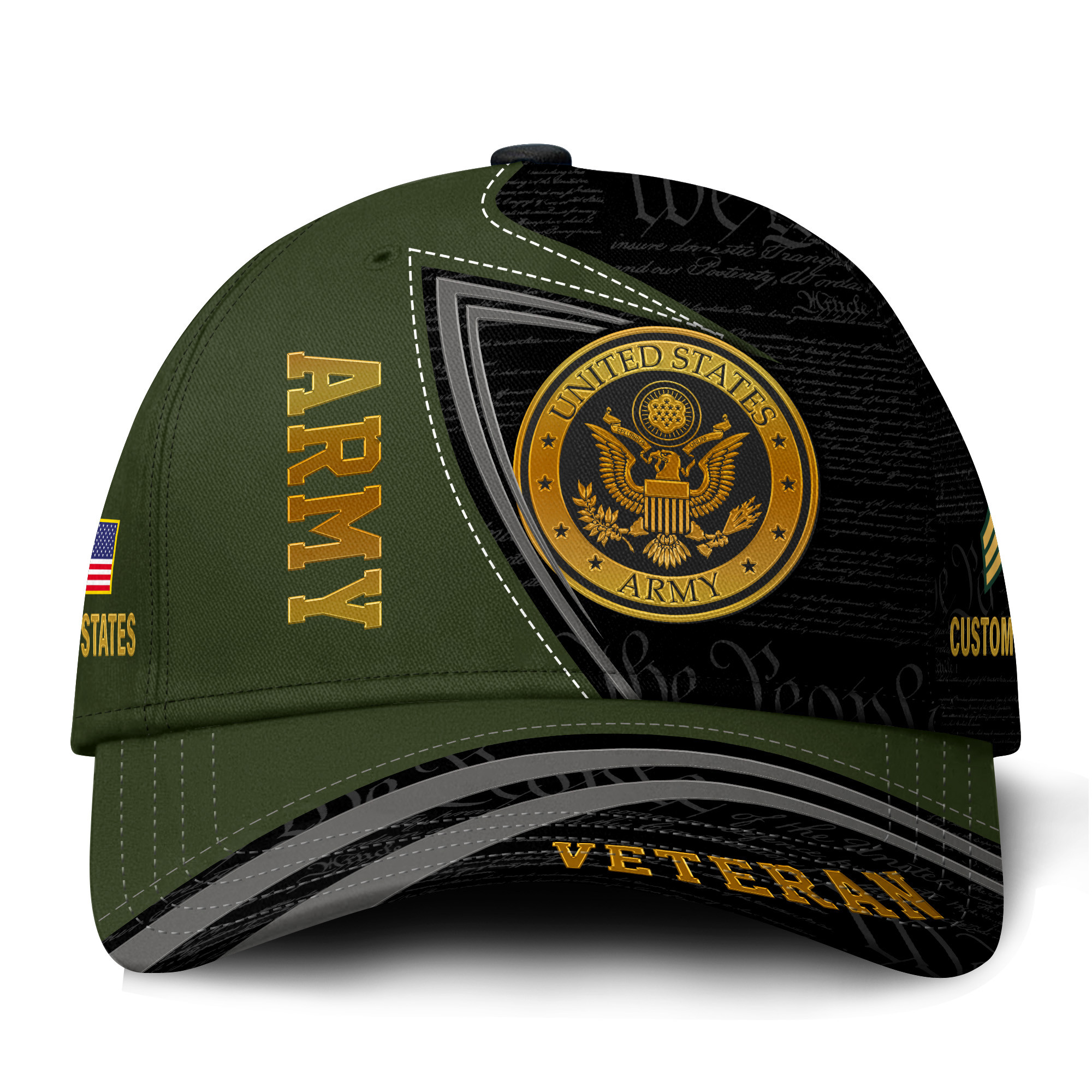 Premium Custom US Army Veteran Hat VPVC021431, Cap For Army Veterans, Gifts For Veterans Day, Father’s Day