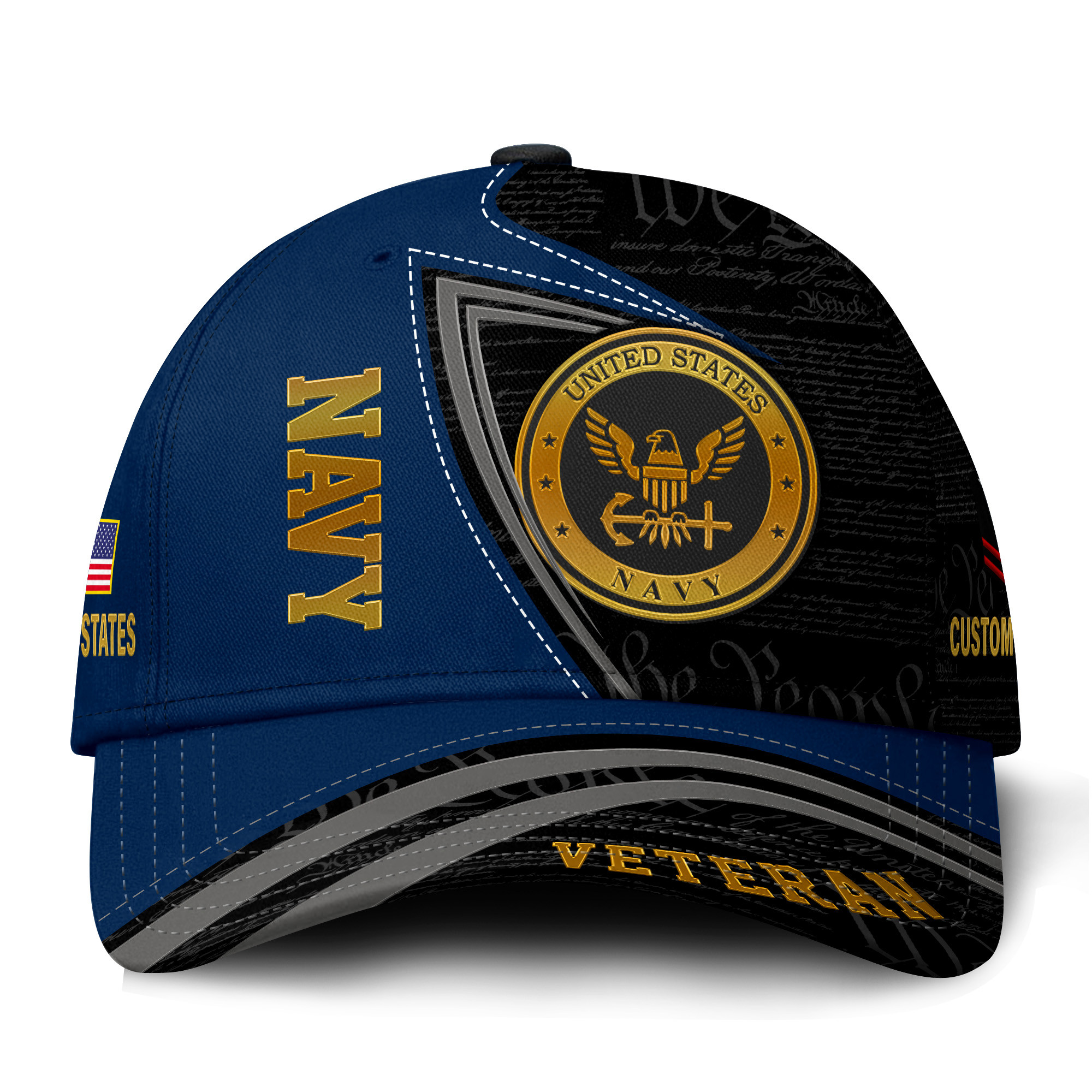 Premium Custom US Navy Veteran Hat VPVC021432, Cap For Navy Veterans, Gifts For Veterans Day, Father’s Day