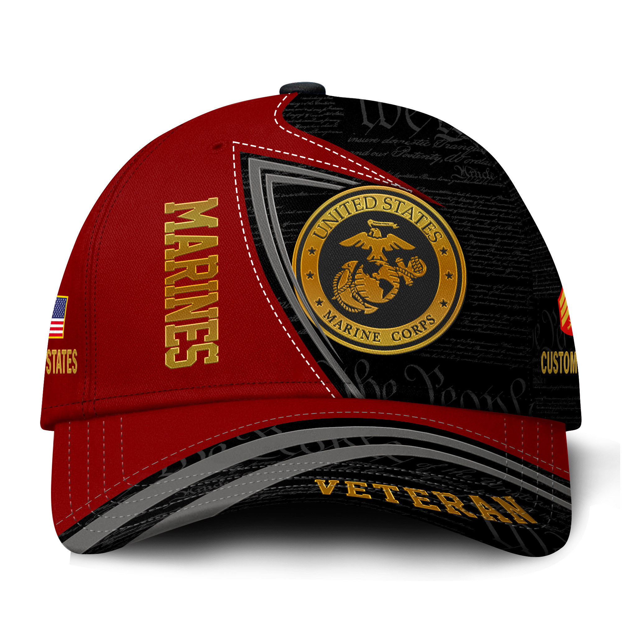 Premium Custom USMC Veteran Hat VPVC021433, Cap For Marine Veterans, Gifts For Veterans Day, Father’s Day