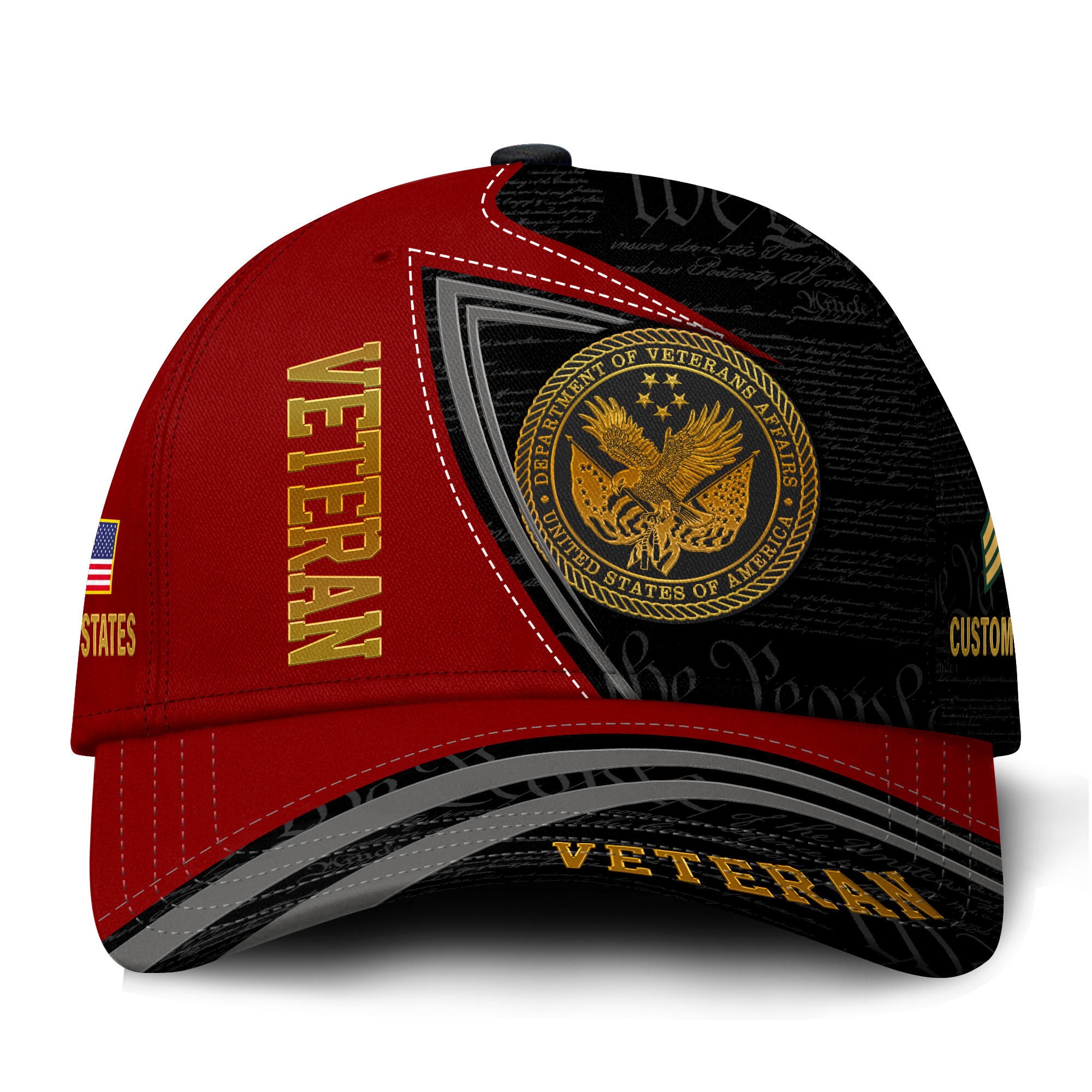 Premium Custom US Veteran Hat VPVC021437, Cap For US Veterans, Gifts For Veterans Day, Father’s Day