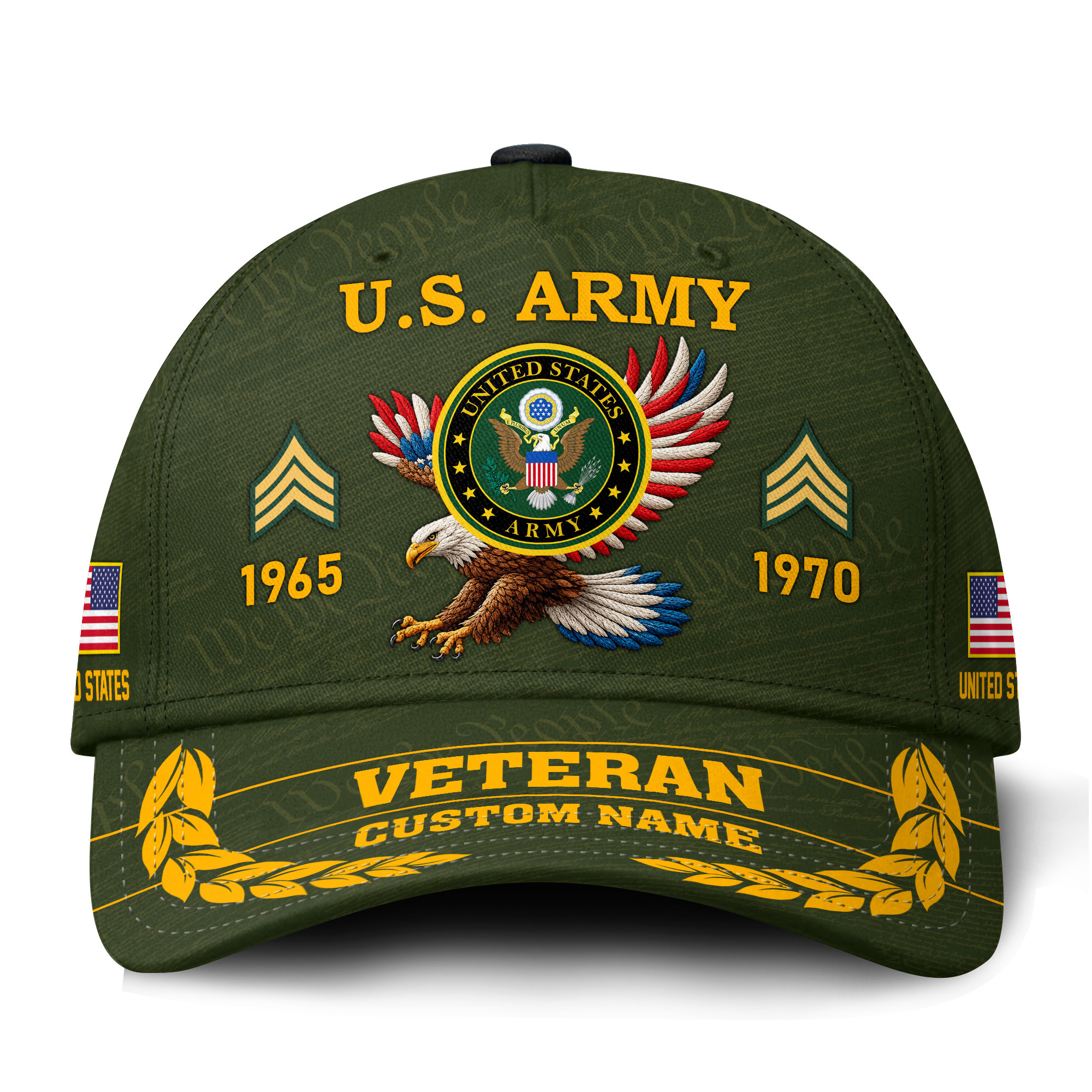 Premium Custom US Army Veteran Hat VPVC021441, Cap For Army Veterans, Gifts For Veterans Day, Father’s Day