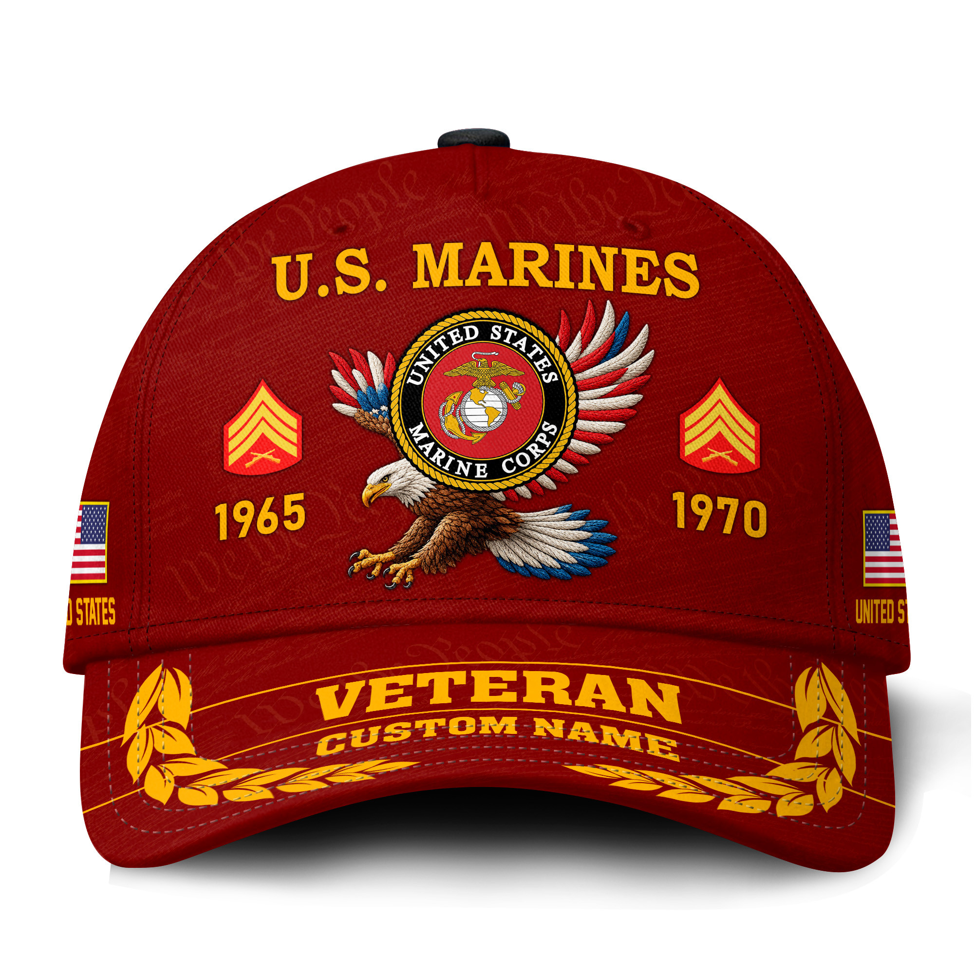 Premium Custom USMC Veteran Hat VPVC021443, Cap For Marine Veterans, Gifts For Veterans Day, Father’s Day