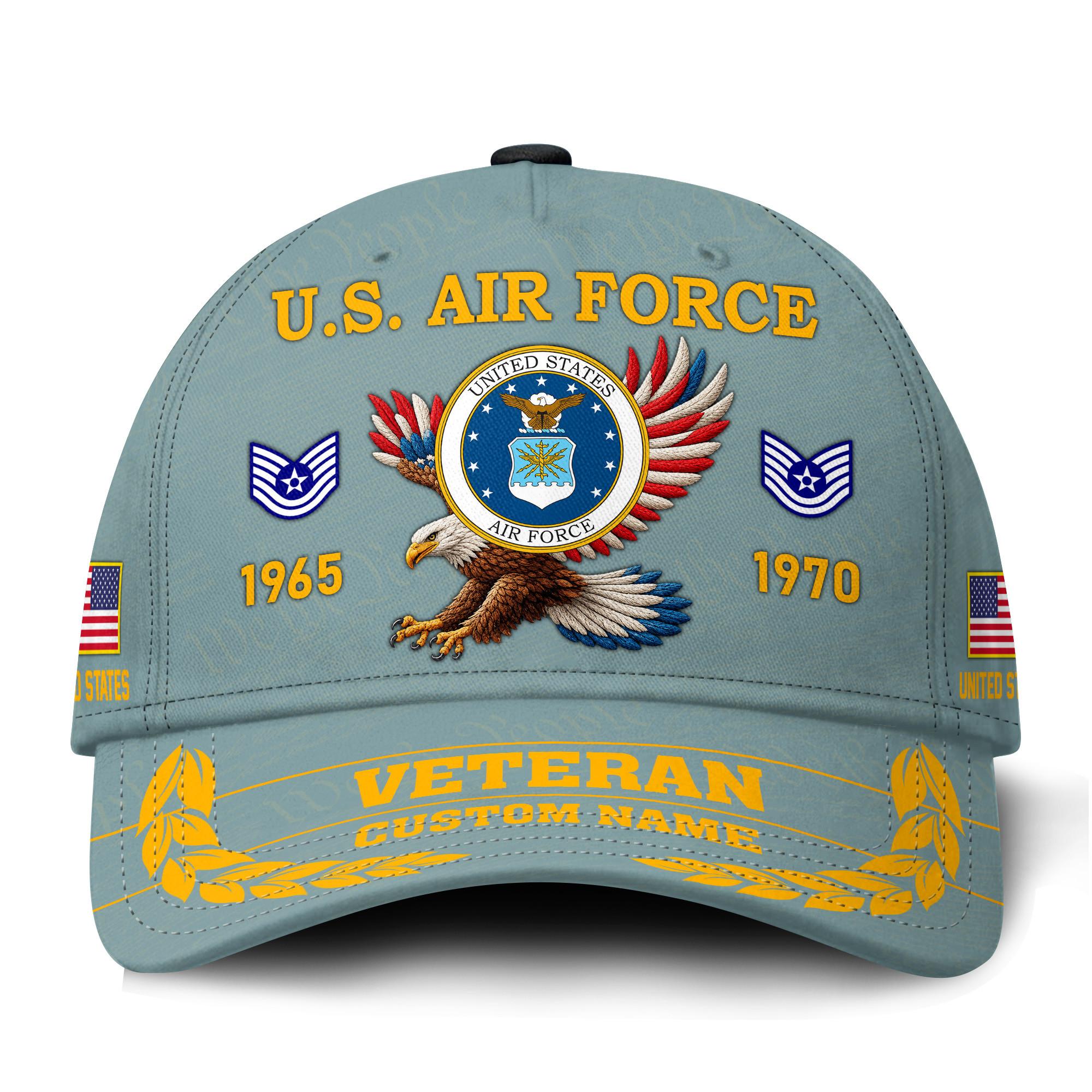 Premium Custom USAF Veteran Hat VPVC021444, Cap For Air Force Veterans, Gifts For Veterans Day, Father’s Day