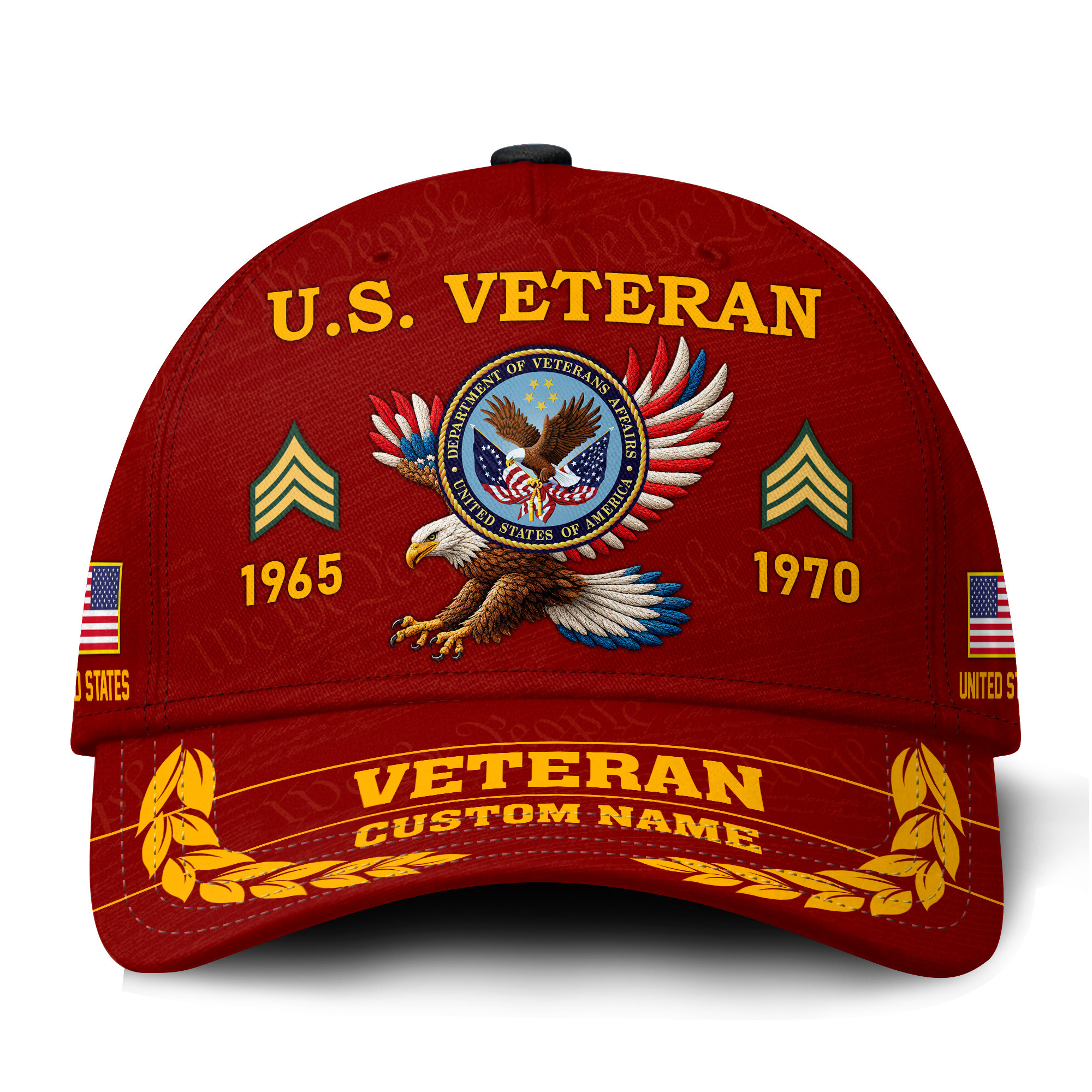 Premium Custom US Veteran Hat VPVC021447, Cap For US Veterans, Gifts For Veterans Day, Father’s Day