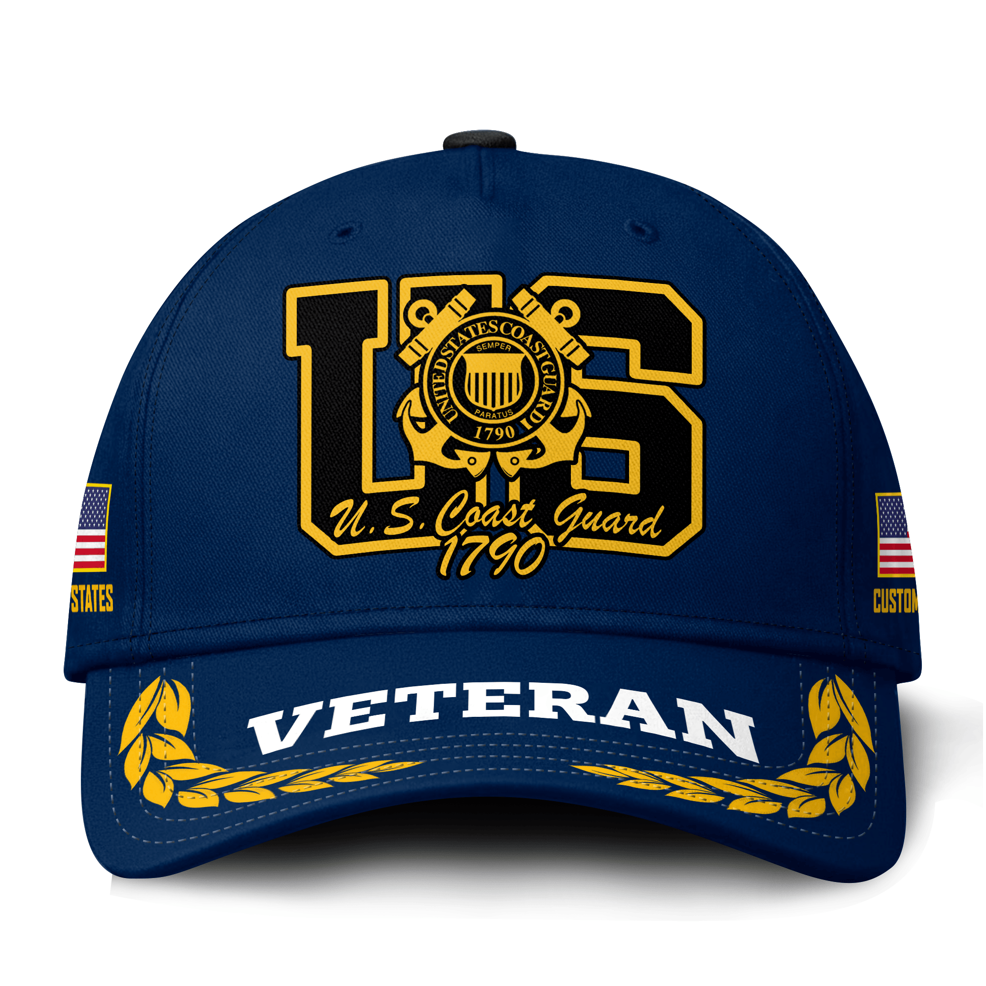Premium Custom USCG Veteran Hat VPVC021375, Cap For Coast Guard Veterans, Gifts For Veterans Day, Father’s Day