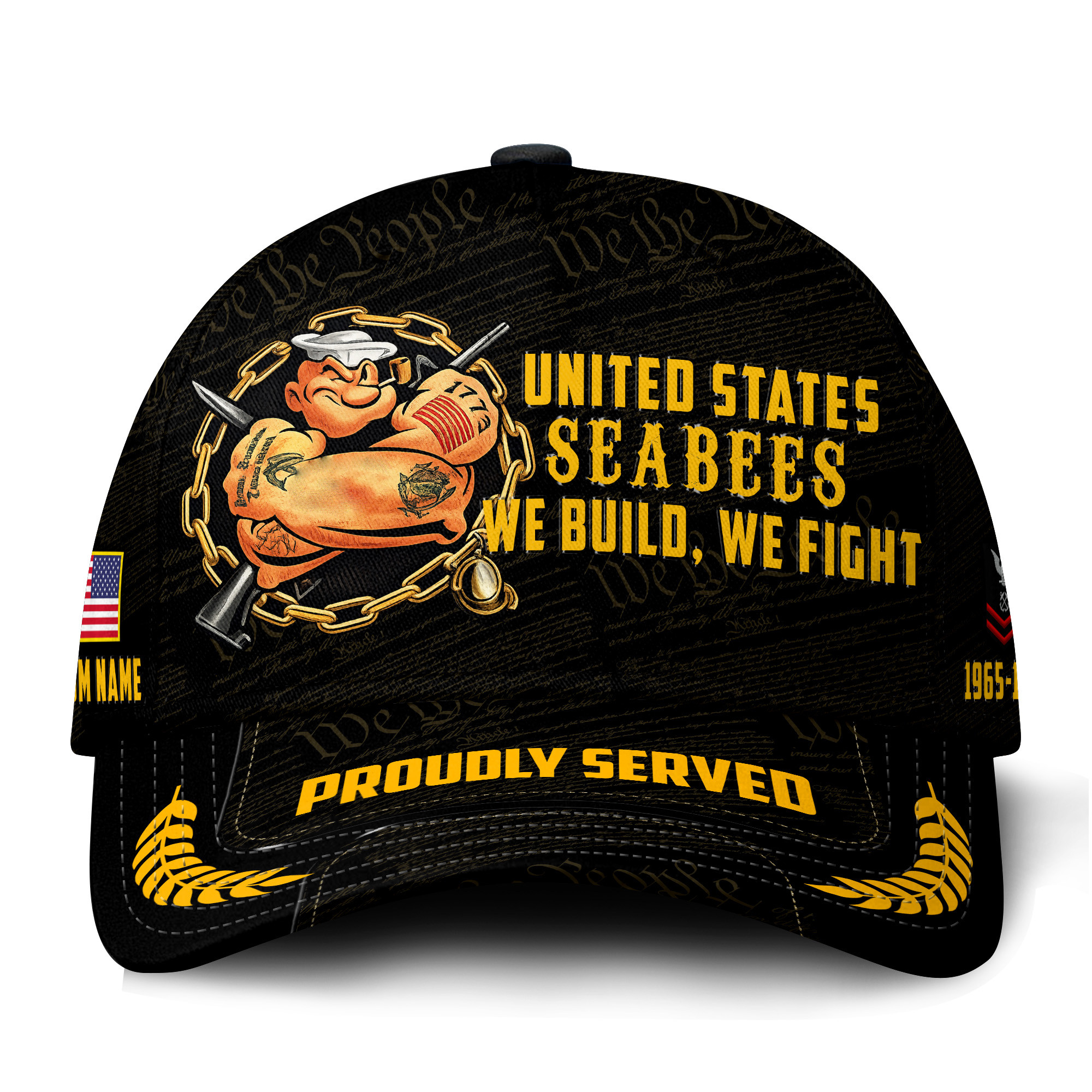 Premium Custom US Seabees Veteran Hat VPVC021399, Cap For Seabees Veteran, Gifts For Veterans Day, Father’s Day