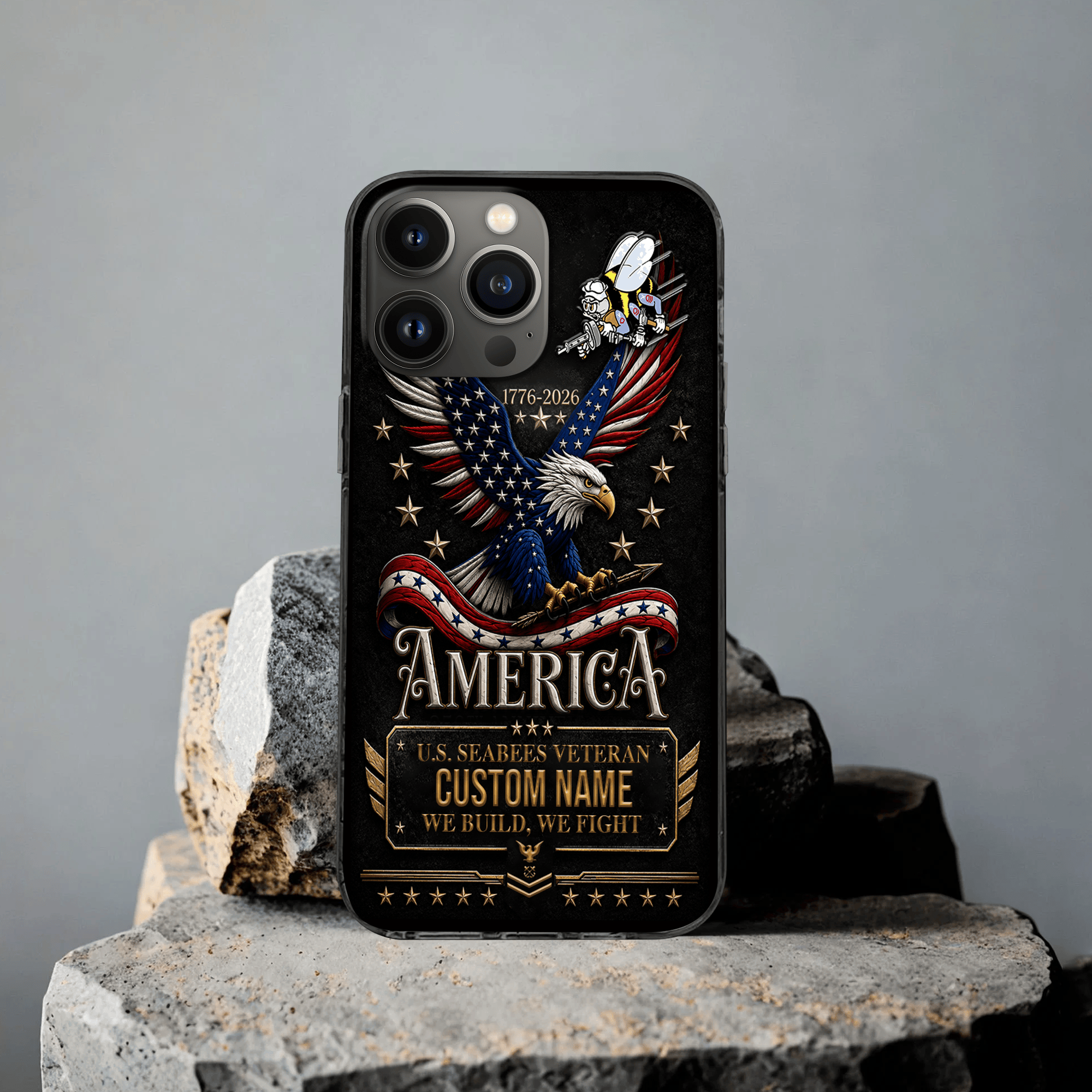 Premium Custom US Seabees Phone Case VPVC507539, Gifts For Seabees Veteran, Best Gifts On Father’s Day, Veterans Day