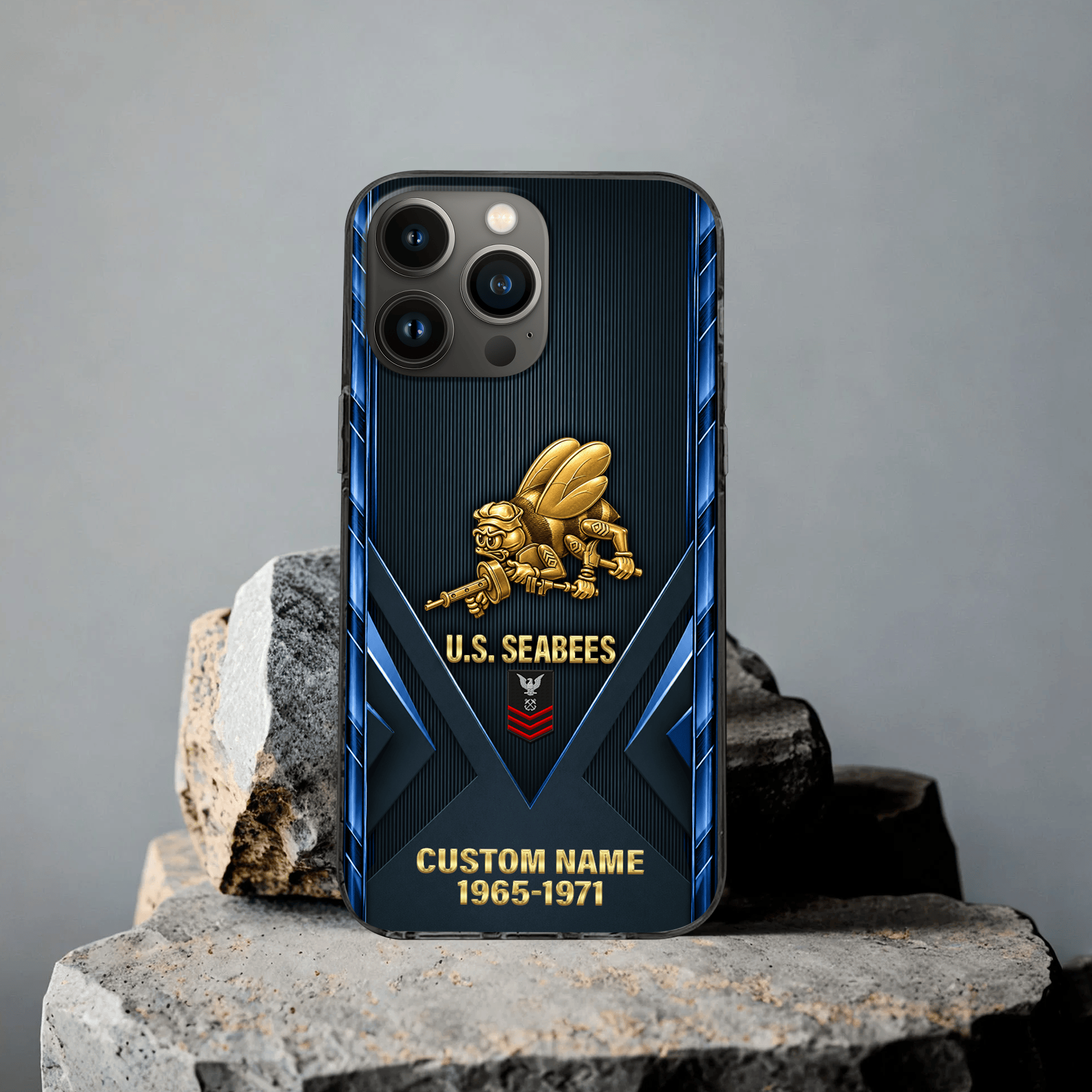 Premium Custom US Seabees Phone Case VPVC507579, Gifts For Seabees Veteran, Best Gifts On Father’s Day, Veterans Day