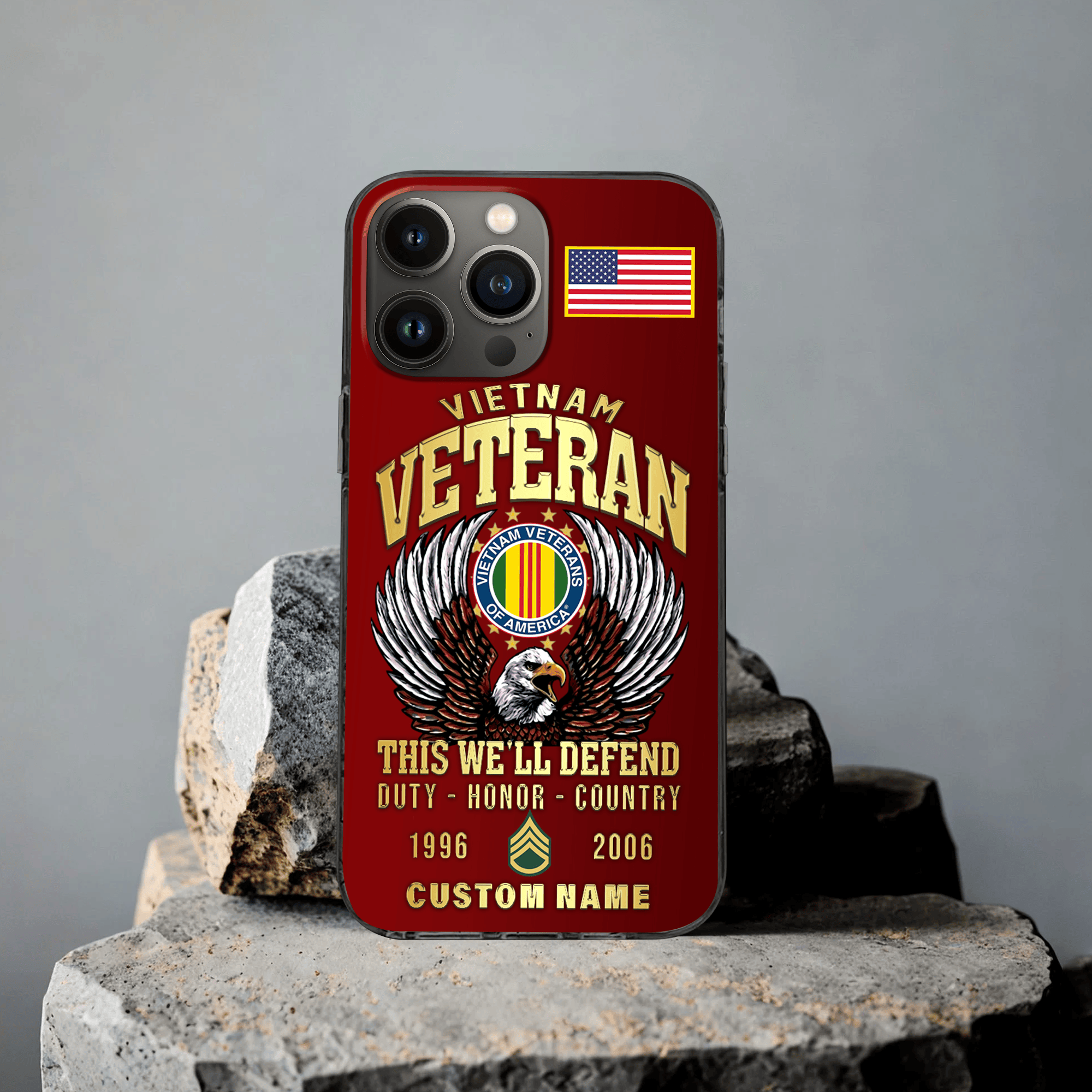Premium Custom Vietnam Veteran Phone Case VPVC507626, Gifts For Vietnam Veterans, Best Gifts On Father’s Day, Veterans Day