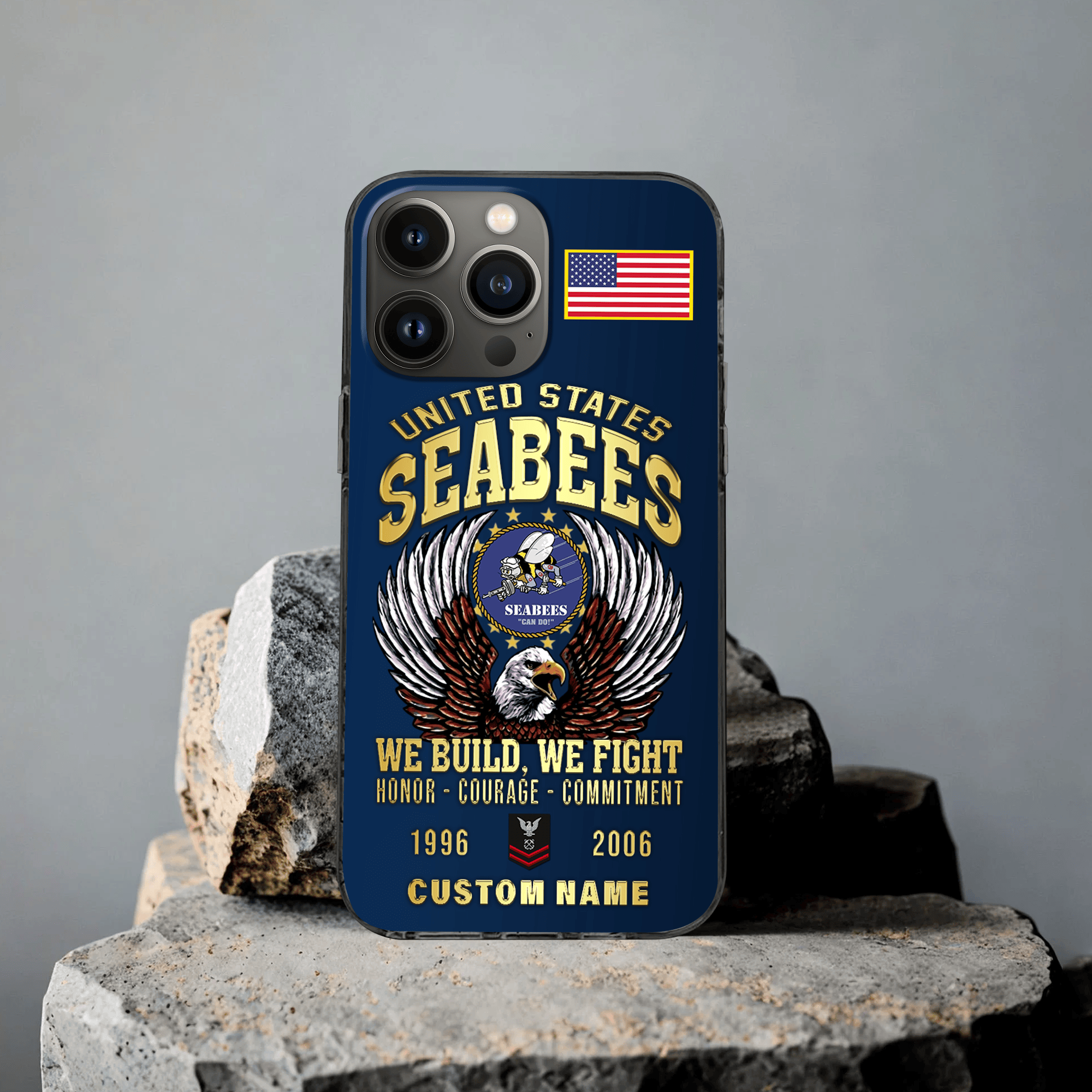 Premium Custom US Seabees Phone Case VPVC507629, Gifts For Seabees Veteran, Best Gifts On Father’s Day, Veterans Day