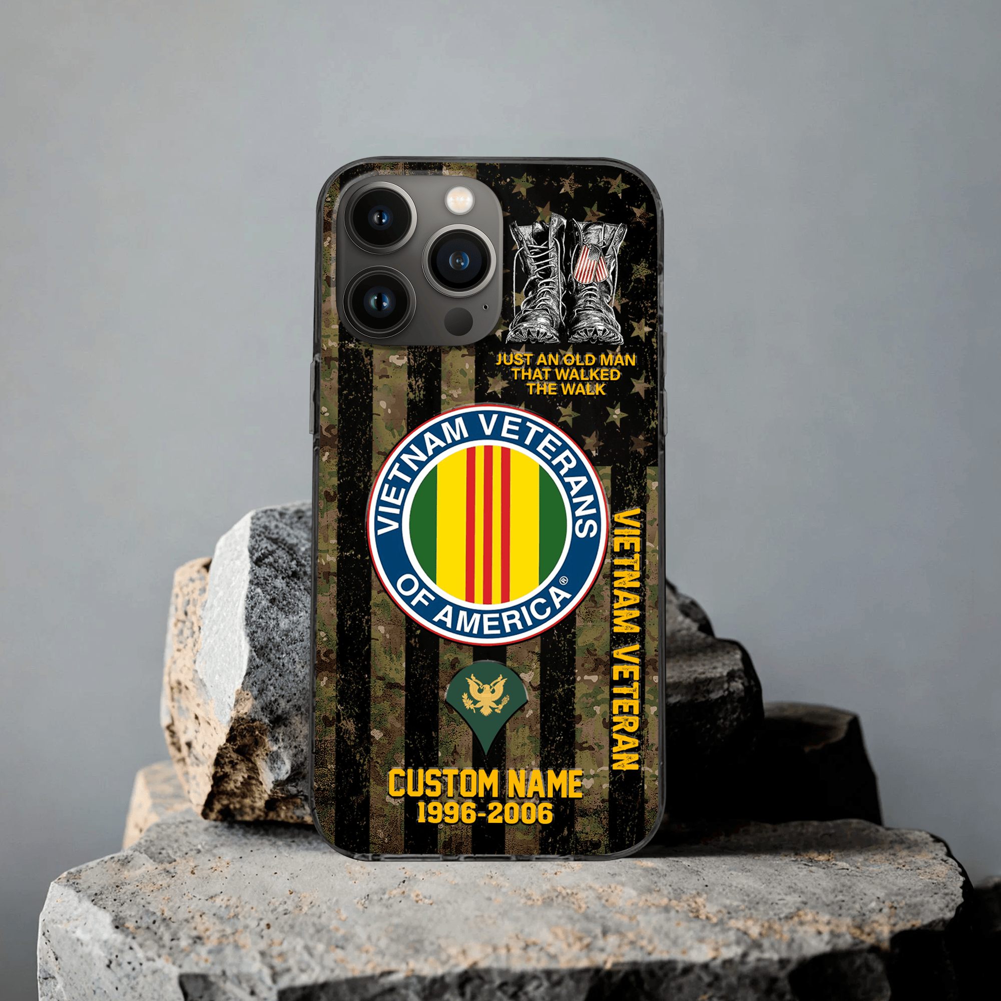 Premium Custom Vietnam Veteran Phone Case VPVC507646, Gifts For Vietnam Veterans, Best Gifts On Father’s Day, Veterans Day