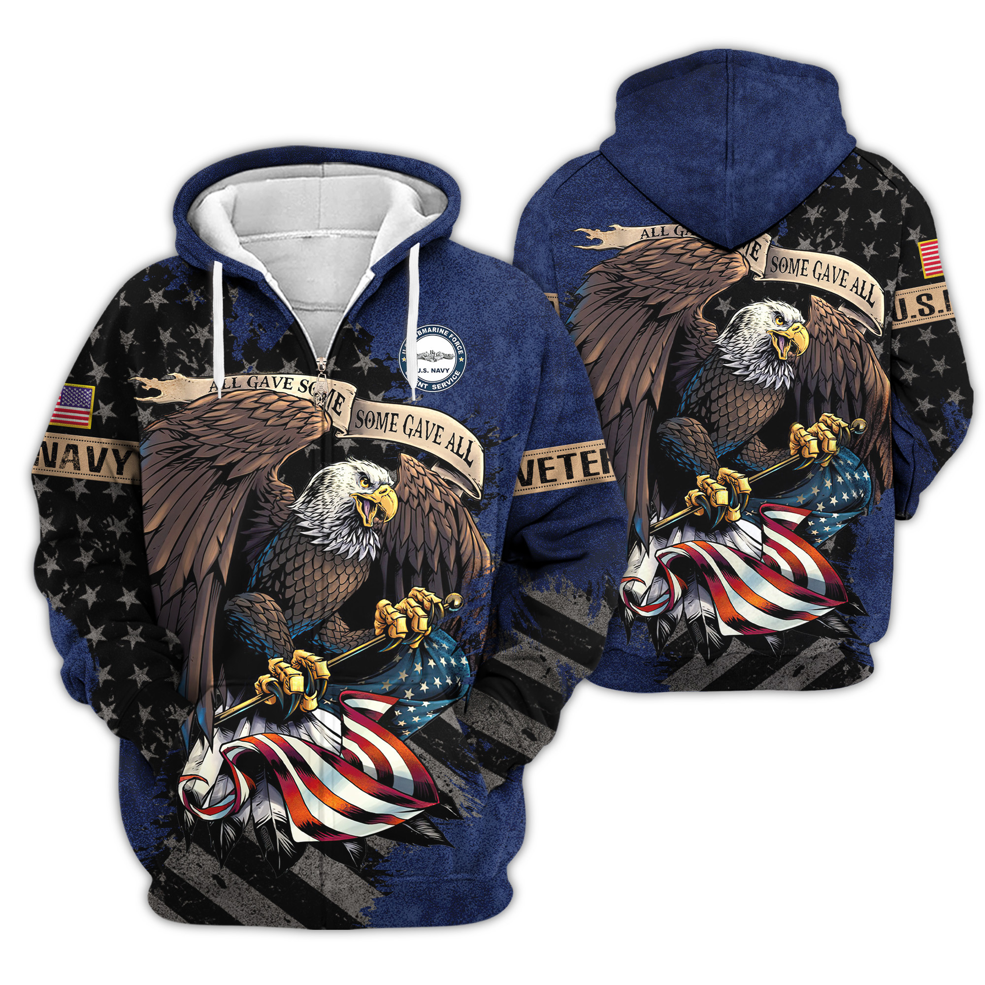 Premium US Submarine Zip Up Hoodie VPVC620177, Gifts For Army Veteran, Gifts For Veterans Day