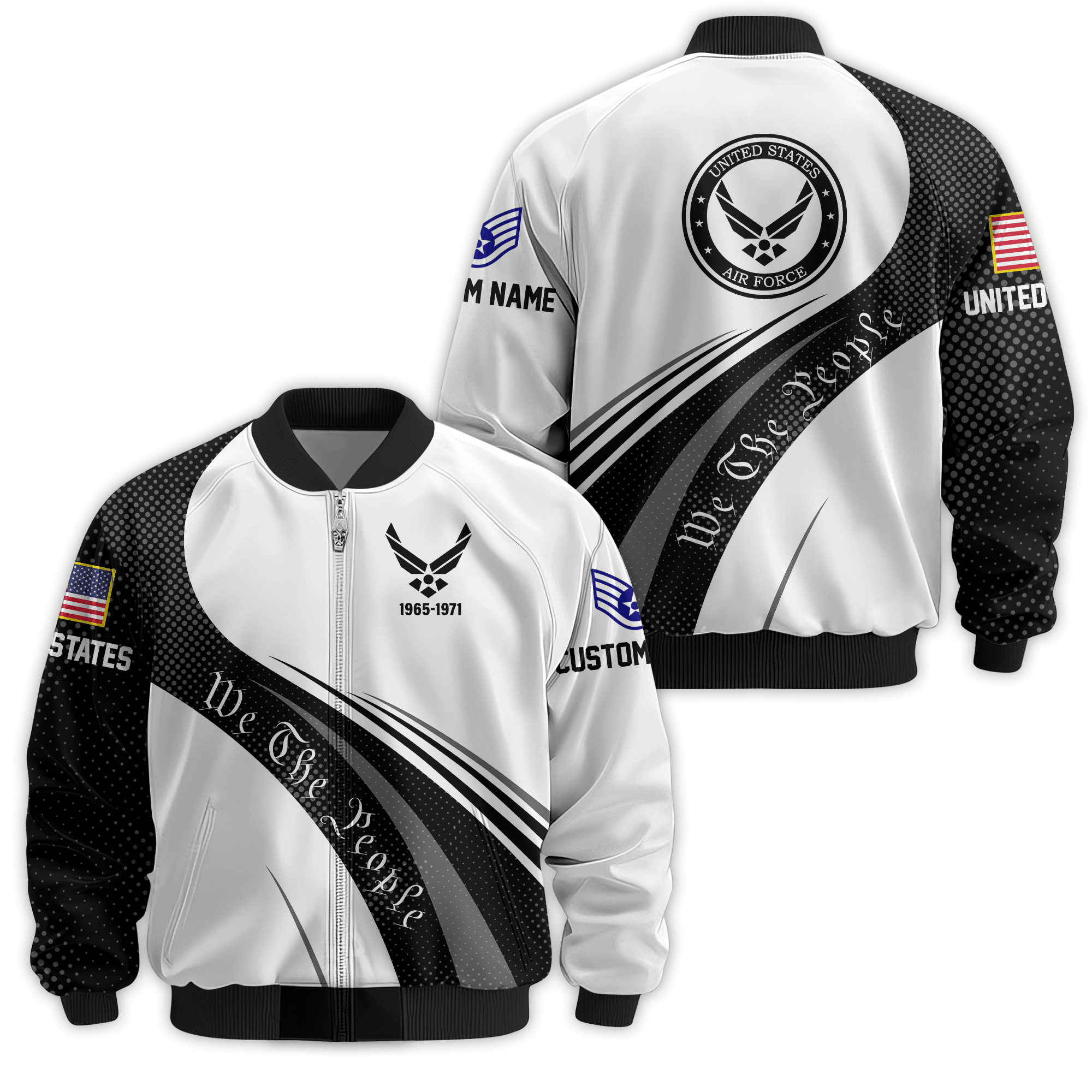 Premium Custom USAF Veteran Bomber Jacket VPVC811094, Waterproof Windbreaker Coat, Air Force Veteran Gift, Veterans Day Gift