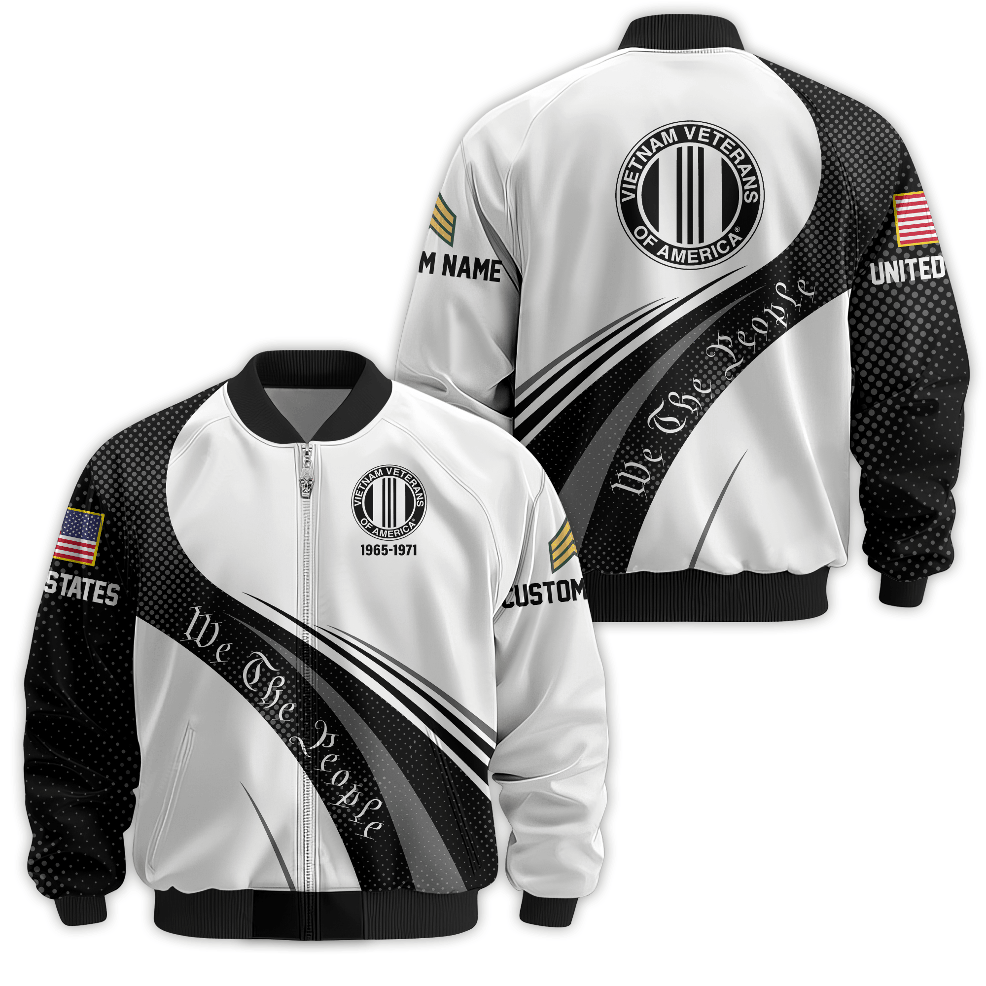 Premium Custom Vietnam Veteran Bomber Jacket VPVC811096, Waterproof Windbreaker Coat, Vietnam Veteran Gift, Veterans Day Gift